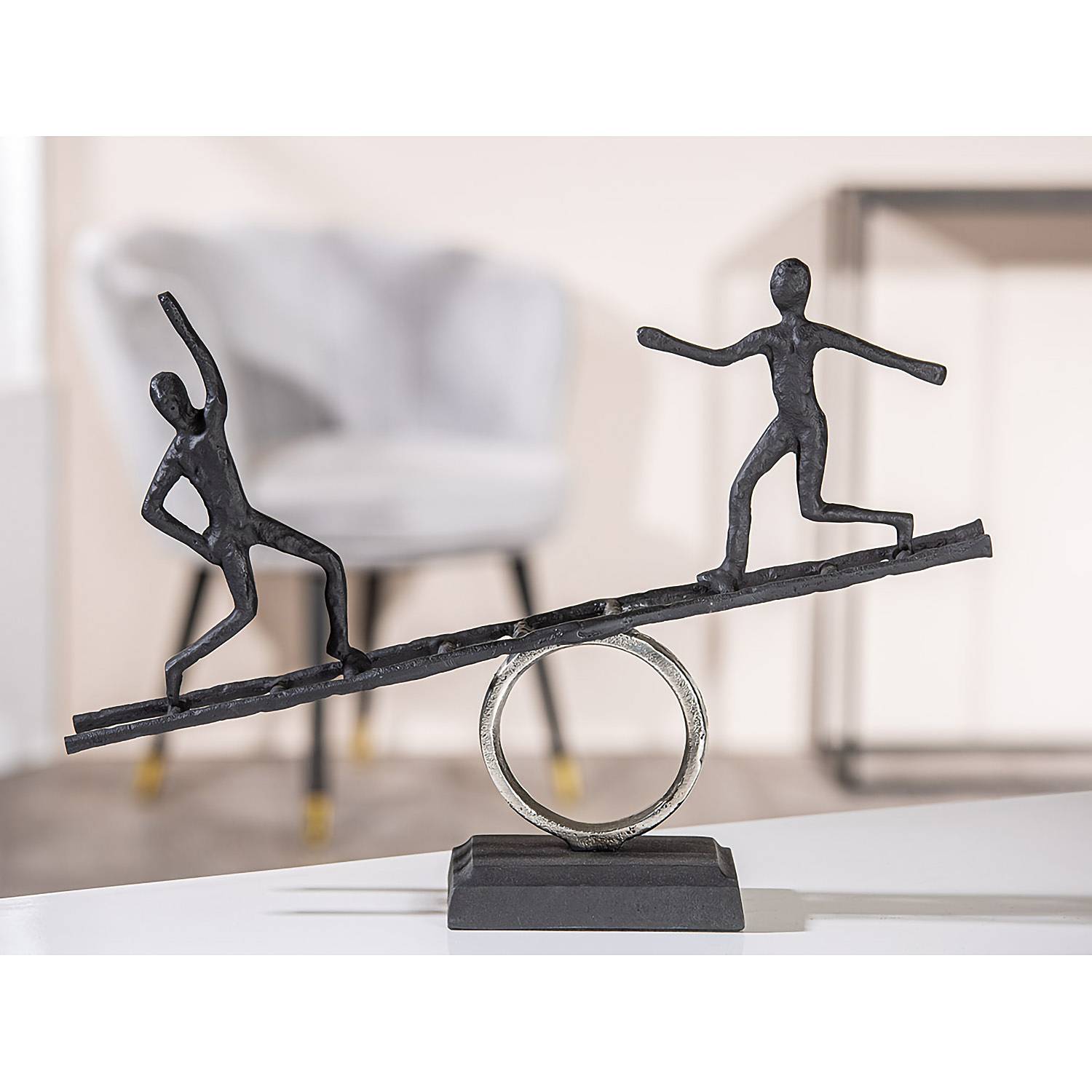 Leiter Skulptur Aluminium Schwarz