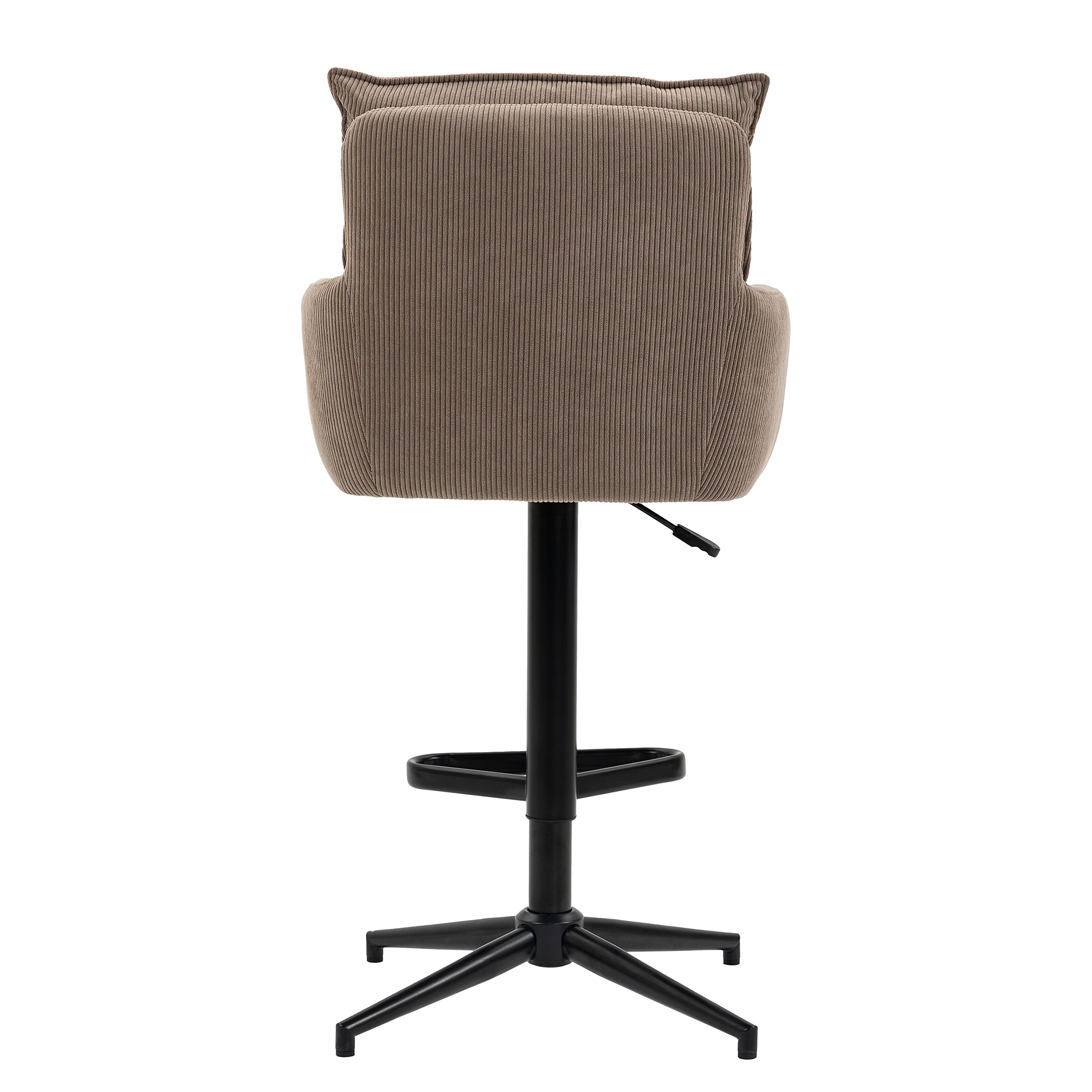 Bar stool DIDRIP set of 2 height adjustable brown
