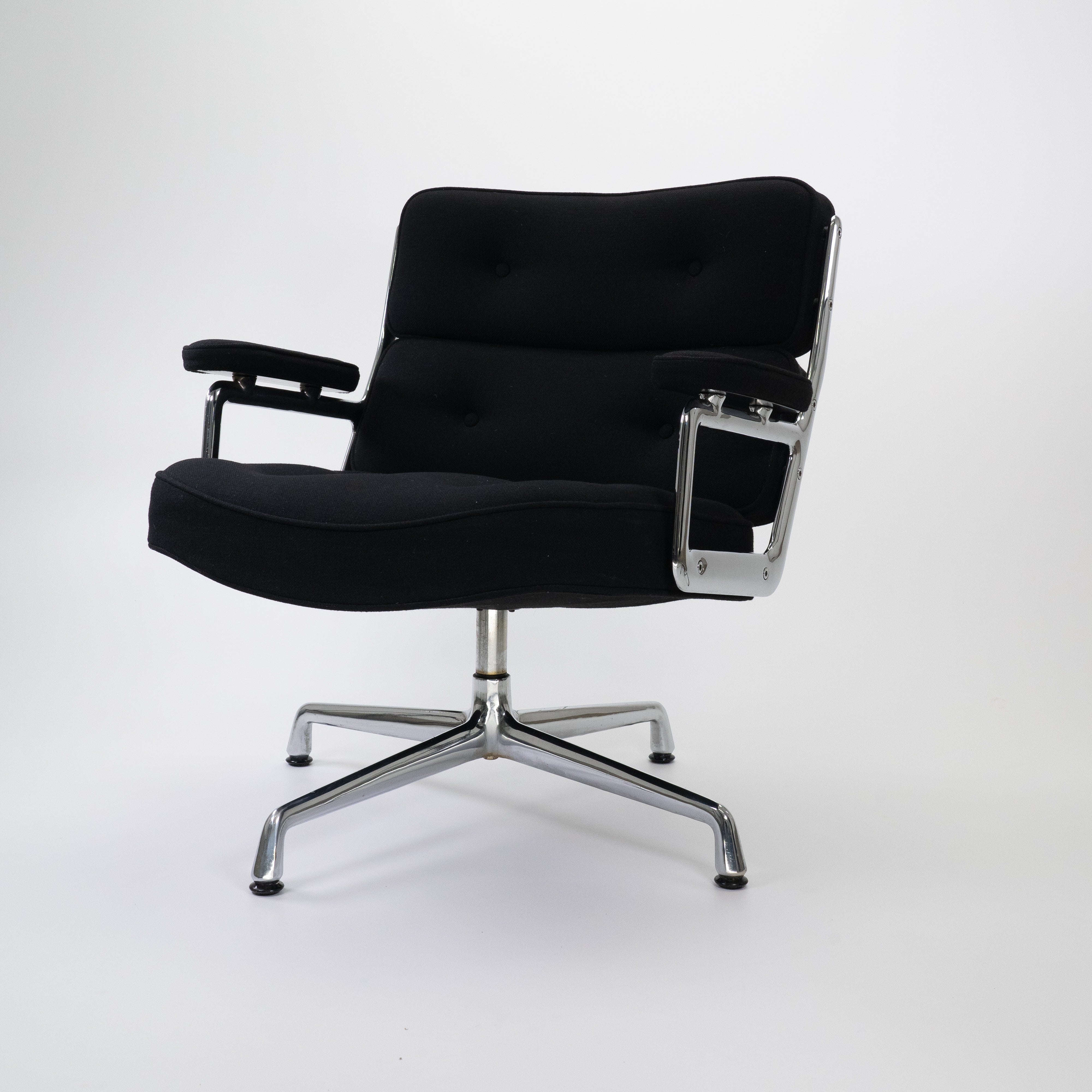 Vitra ES105 Chair Chrom Hopsack Schwarz