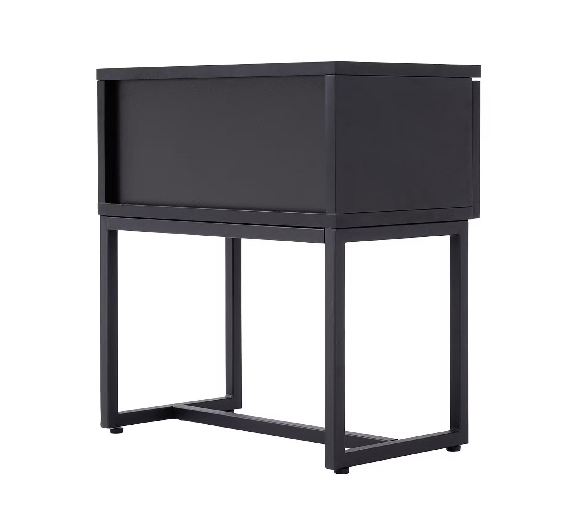 Little Vienna Nachttisch Rattan Eichenholzfurnier Schwarz