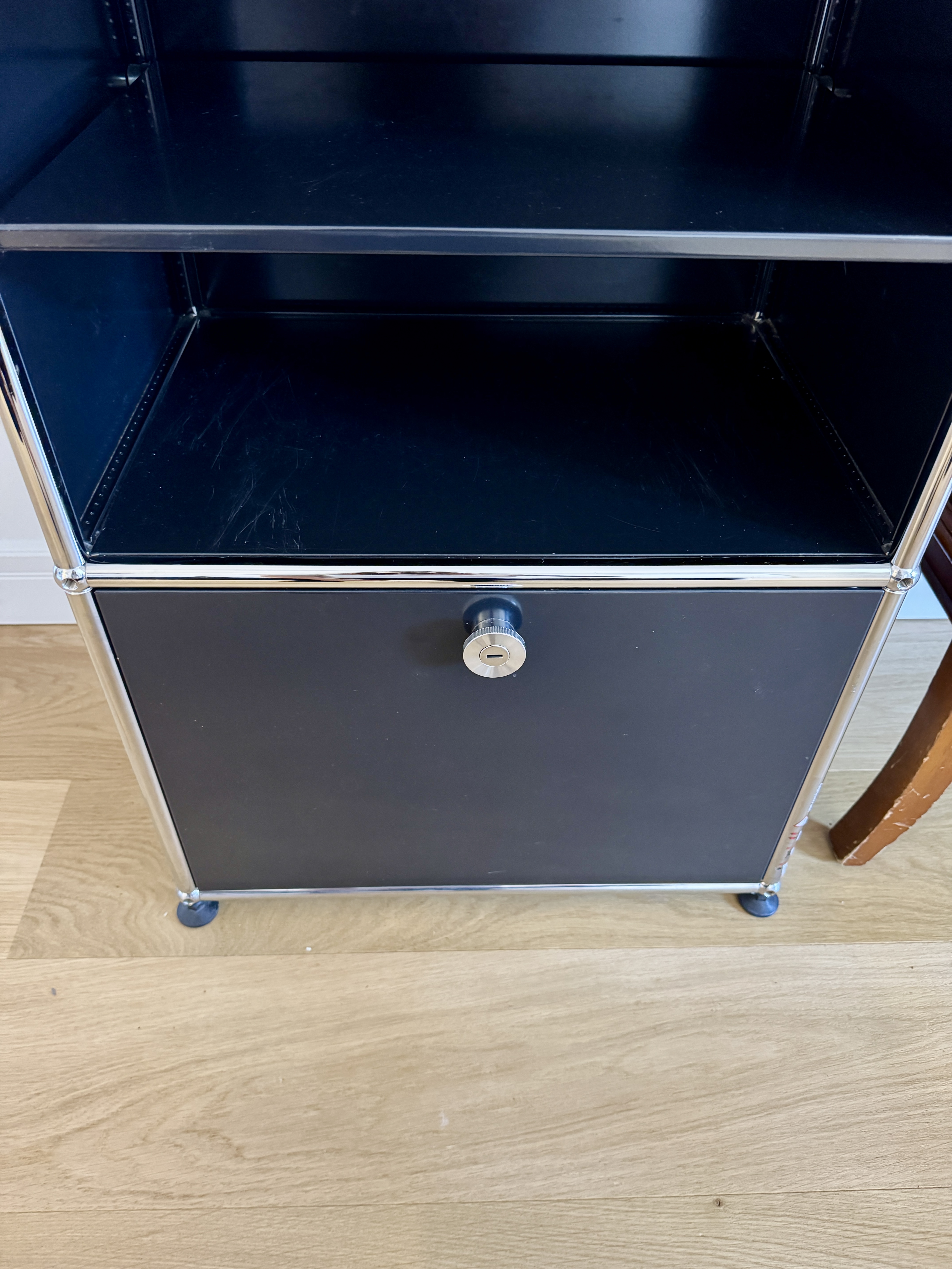 Tower Storage Unit Regal Metall Schwarz