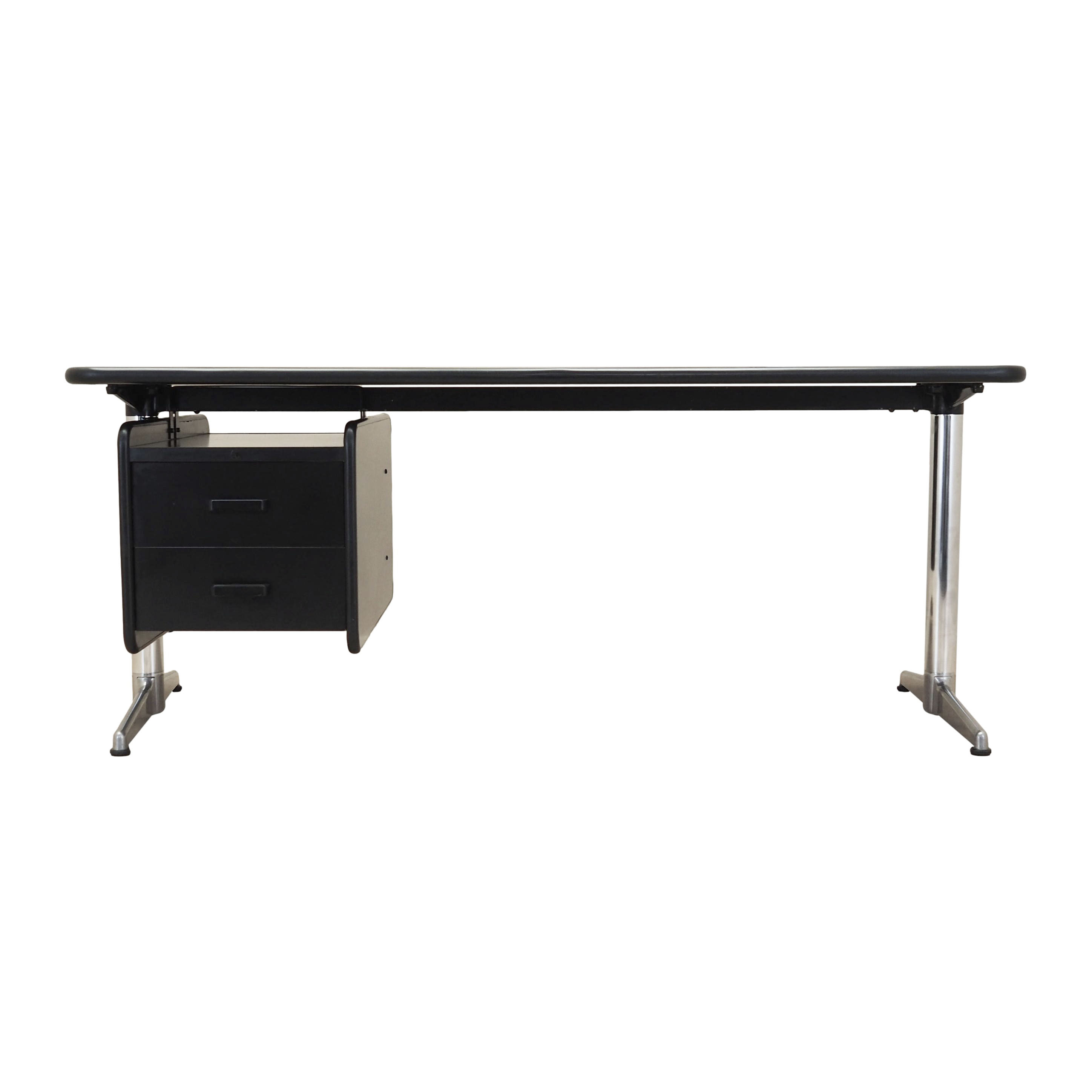 Schreibtisch Metall Laminat 1970er Jahre