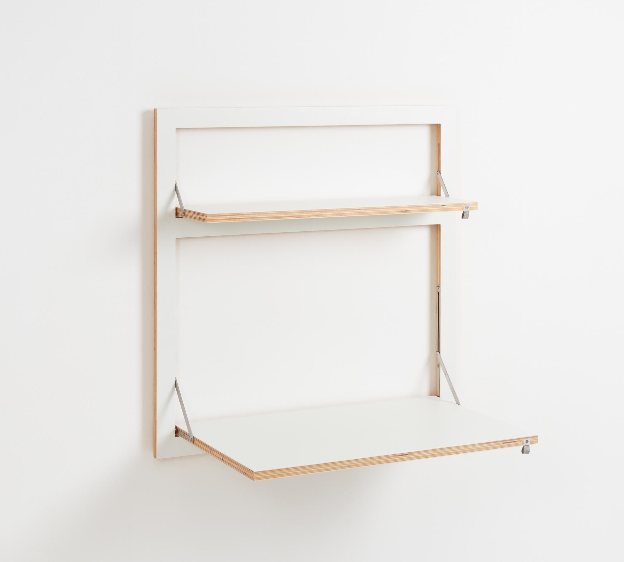 Fläpps Sekretär 80x80-2 Weiß