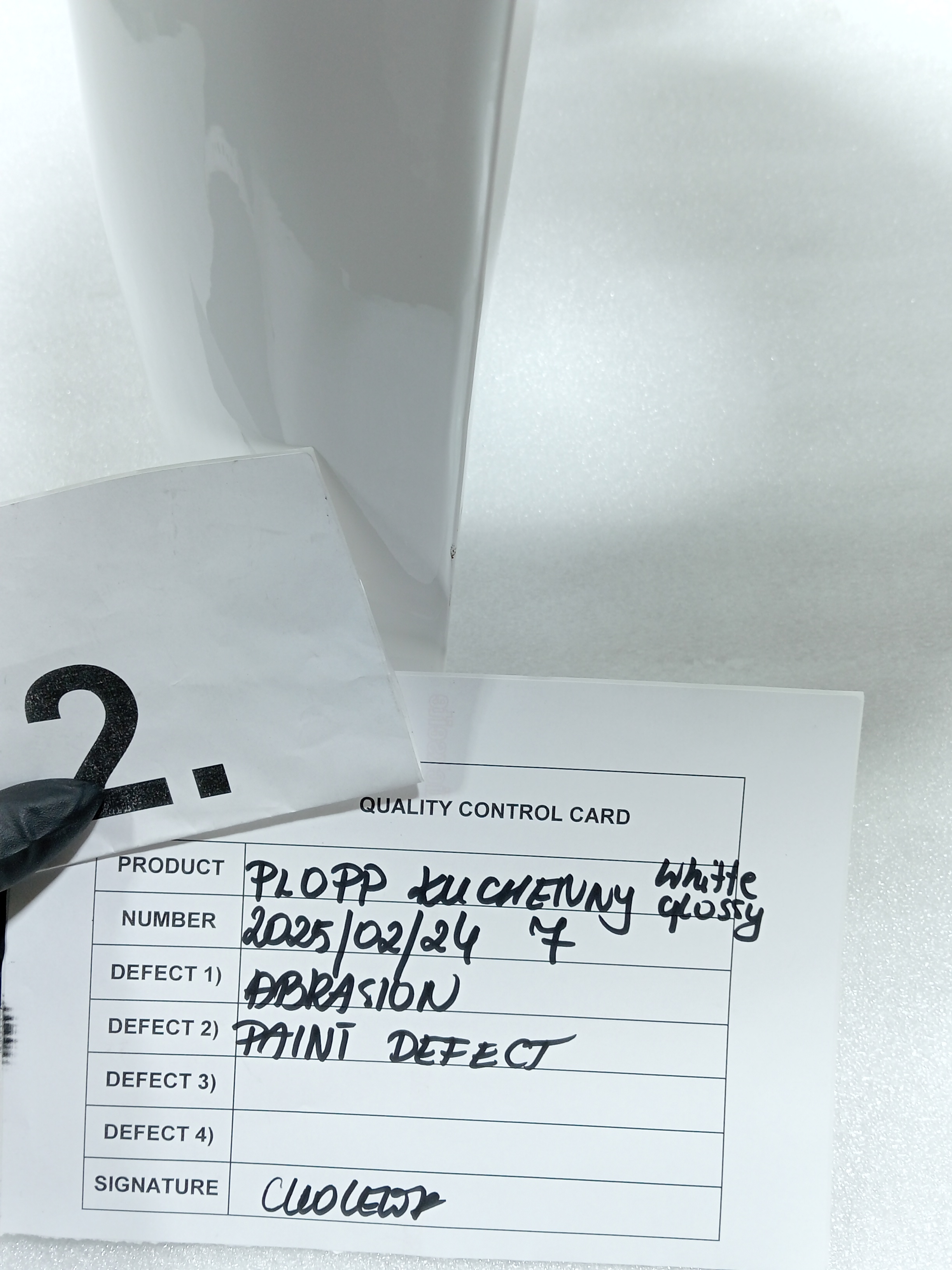 Plopp Kitchen stool Steel White Glossy