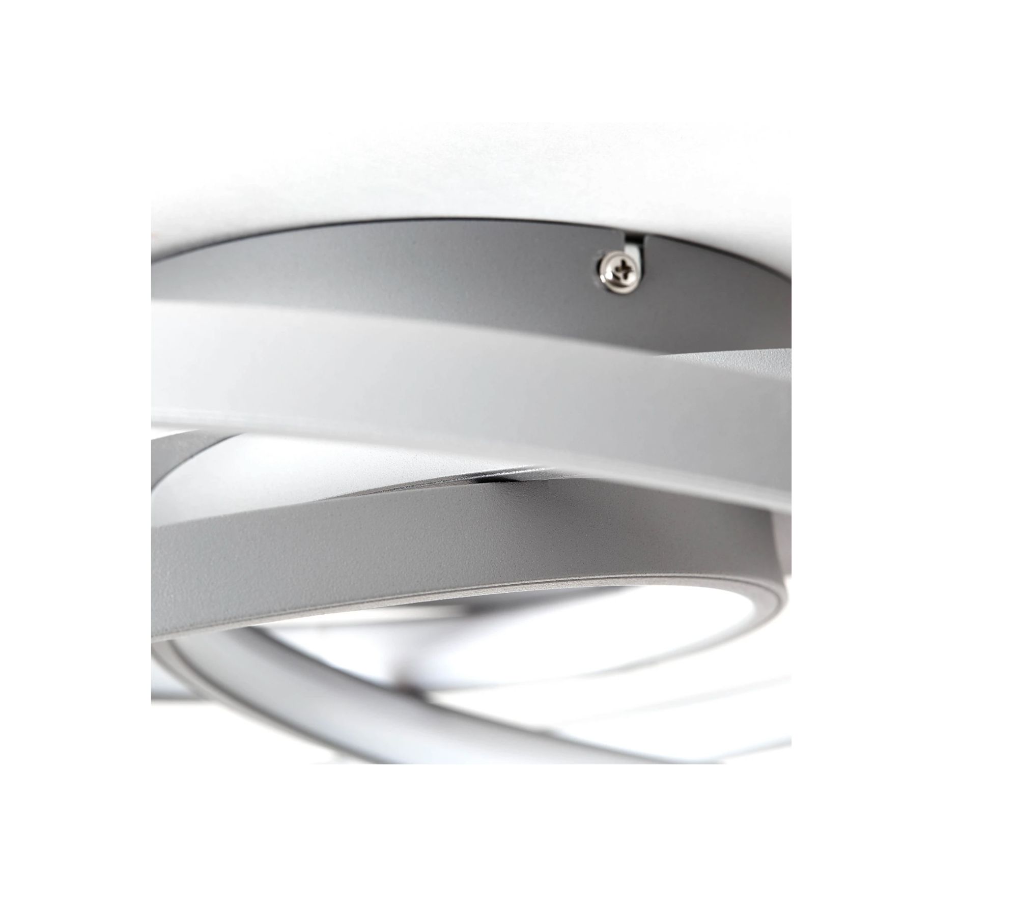 LED-Deckenleuchte Ringförmig Stahl Grau