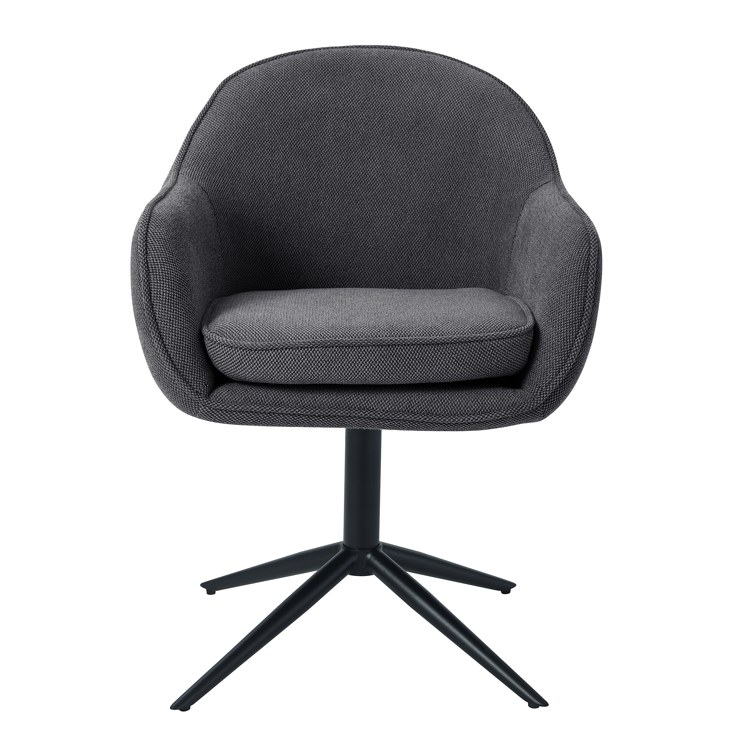 Armchair Swivel SANDO Set of 2 Anthracite