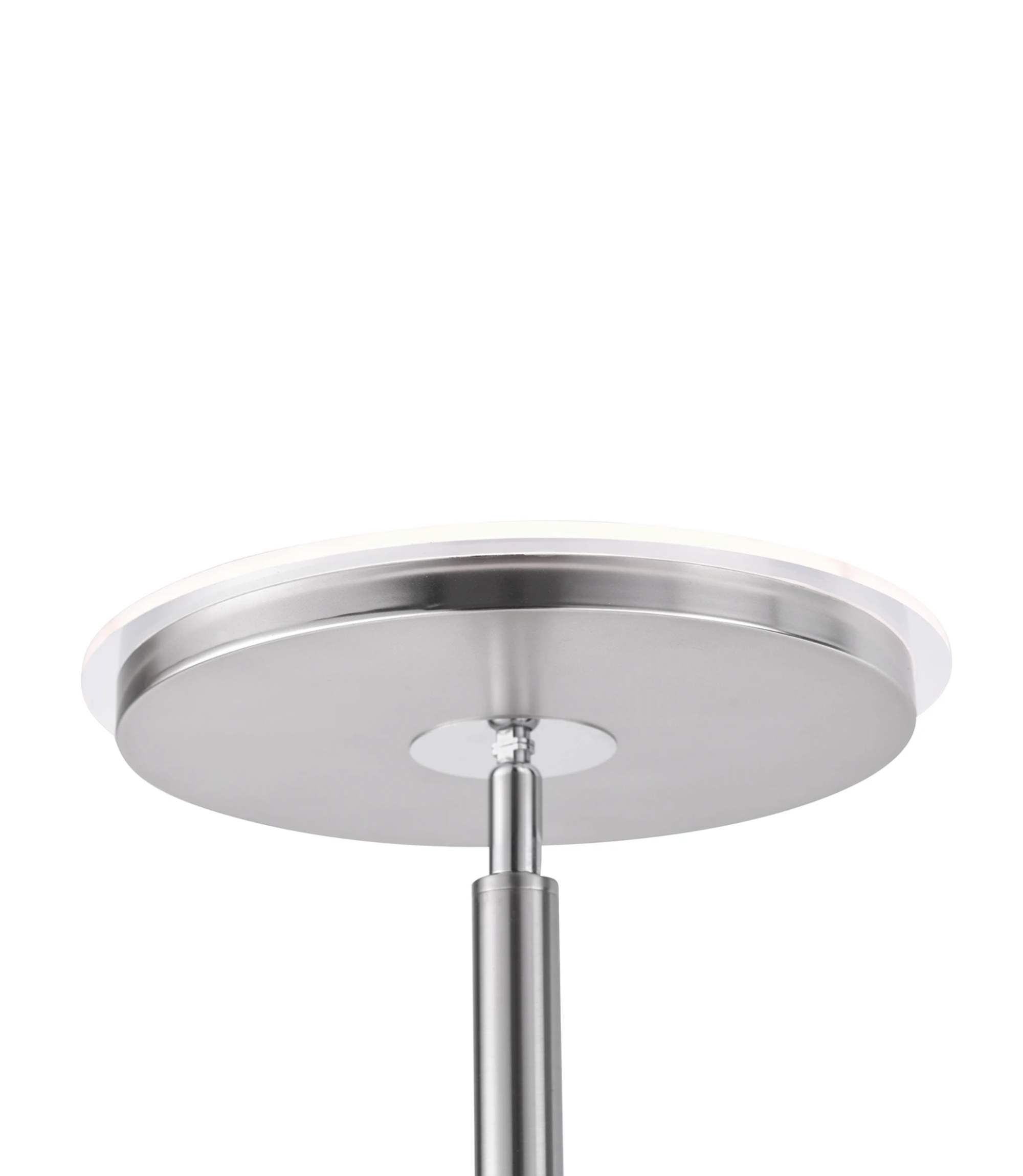 LED Stehlampe 2-flammig Metall Silber