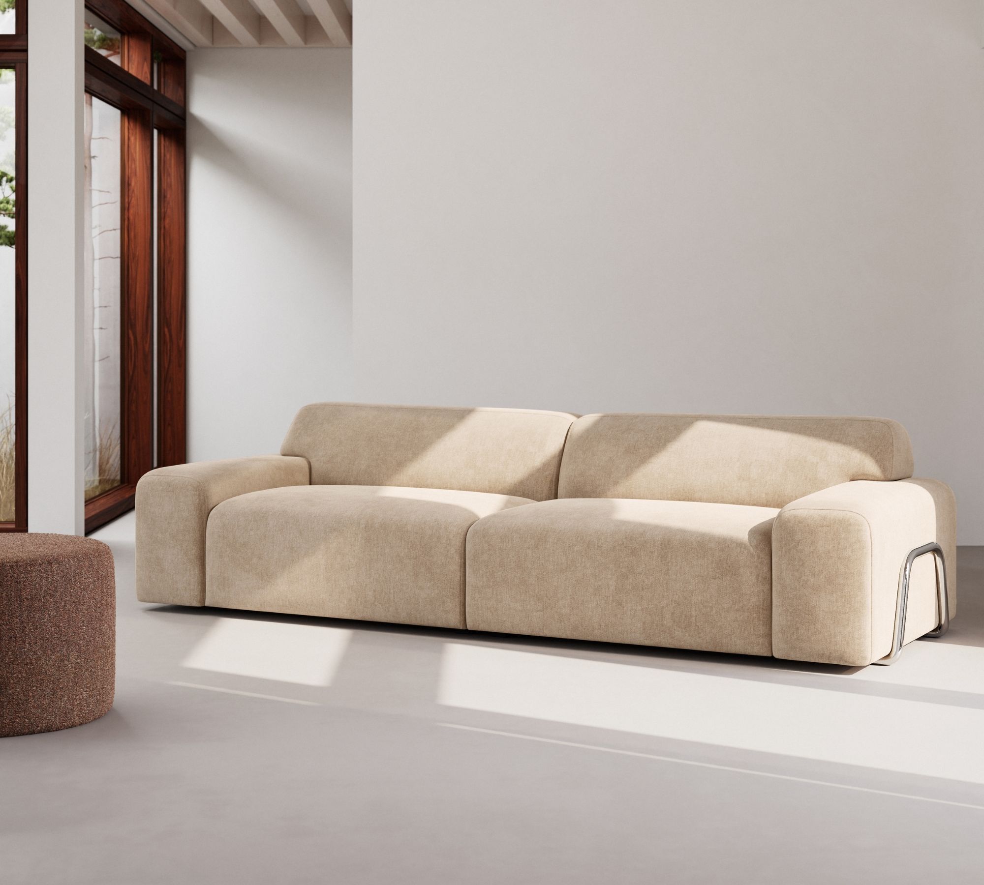 Gloria Sofa 3-Sitzer Velour Lux Petro