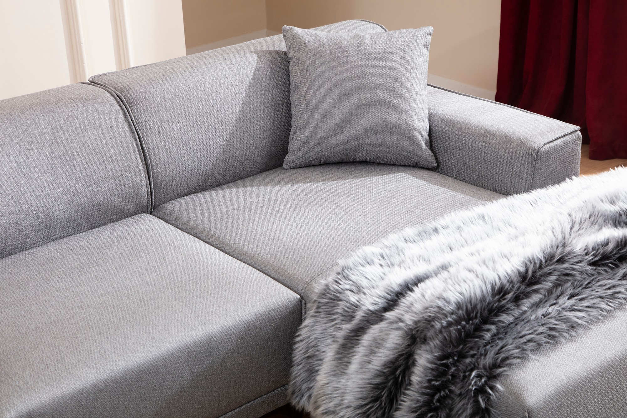 Petra R Corner Sofa Light Grey