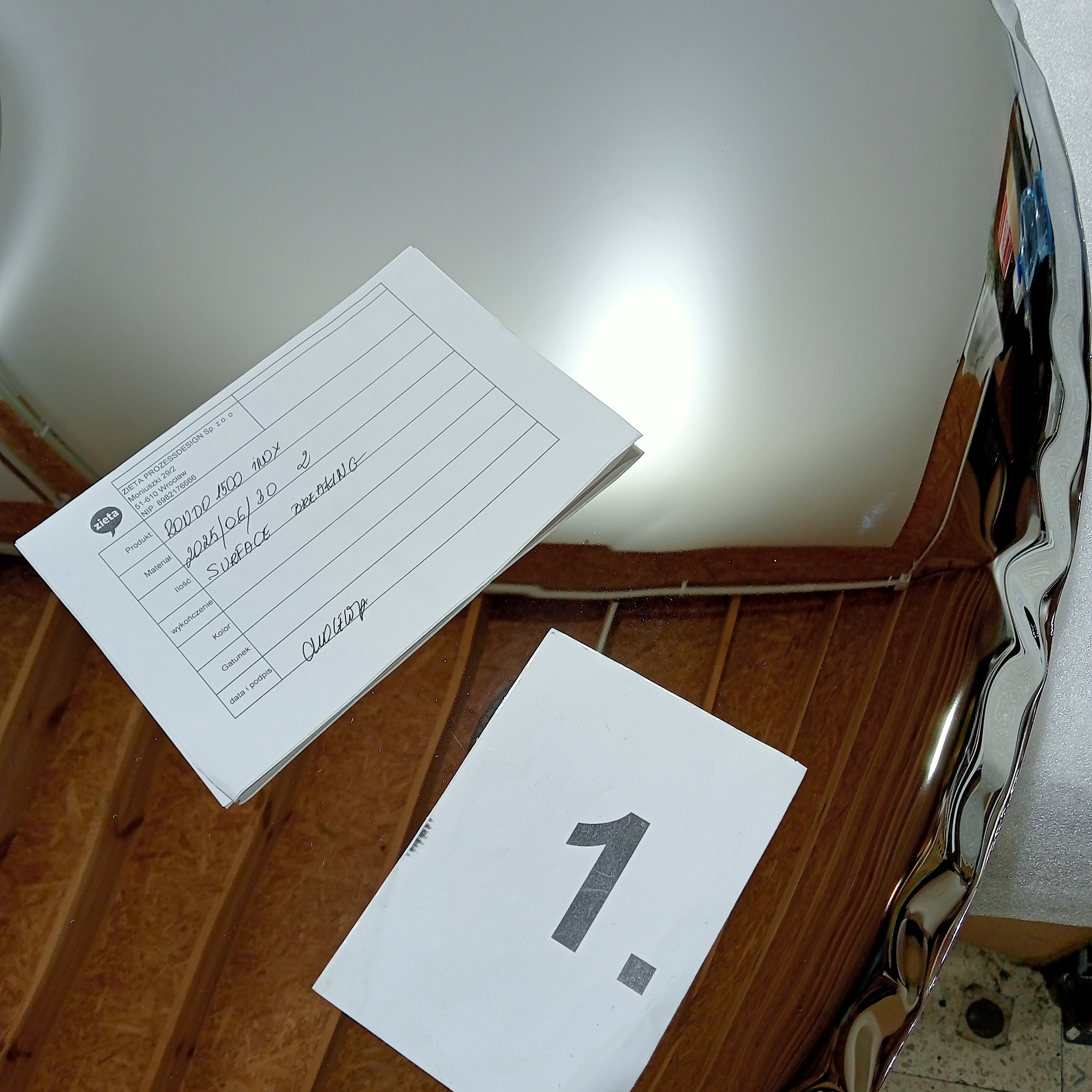 Rondo Mirror 1500 Stainless Steel Inox Polished Silver