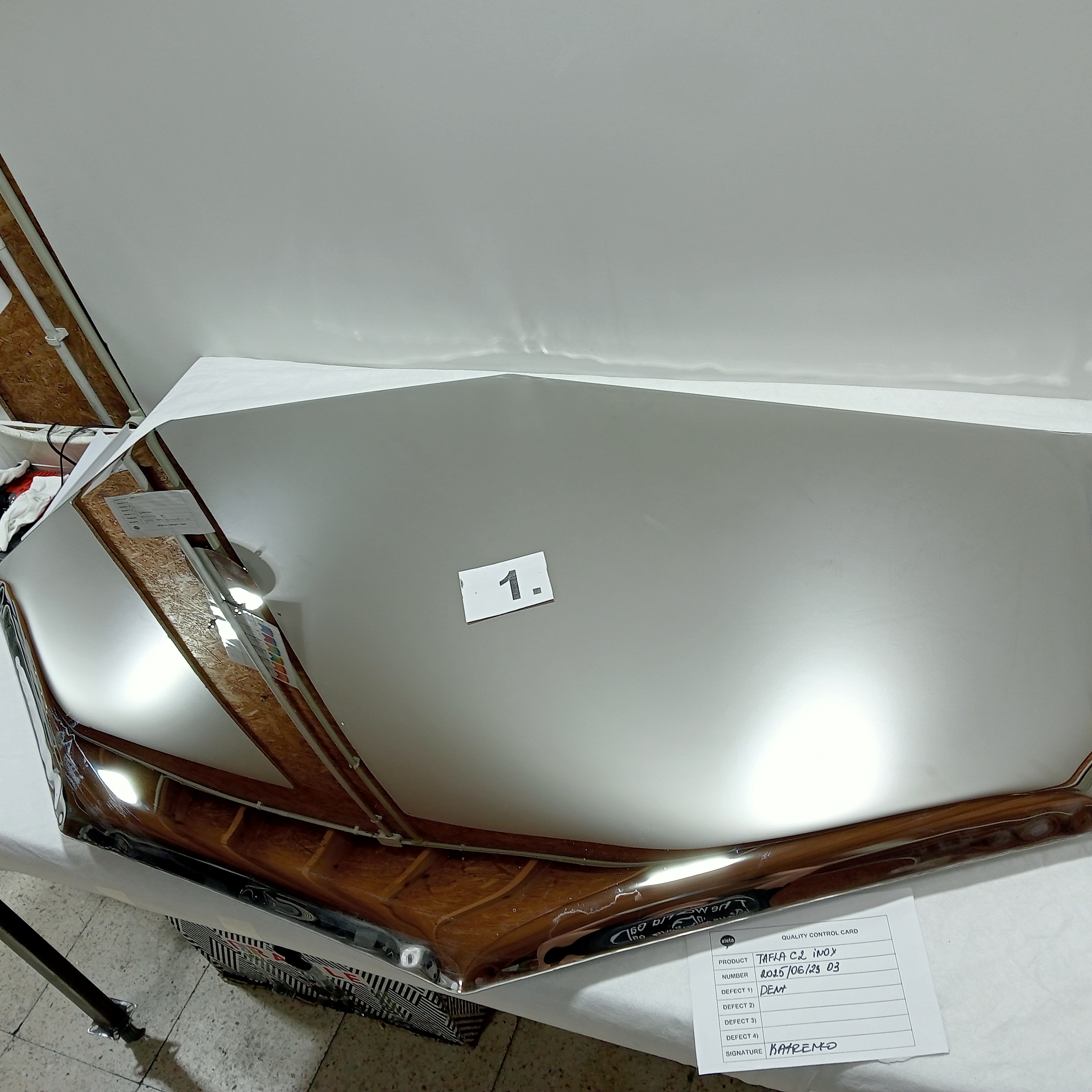 Table Mirror C2 Stainless Steel Inox Polished Silver