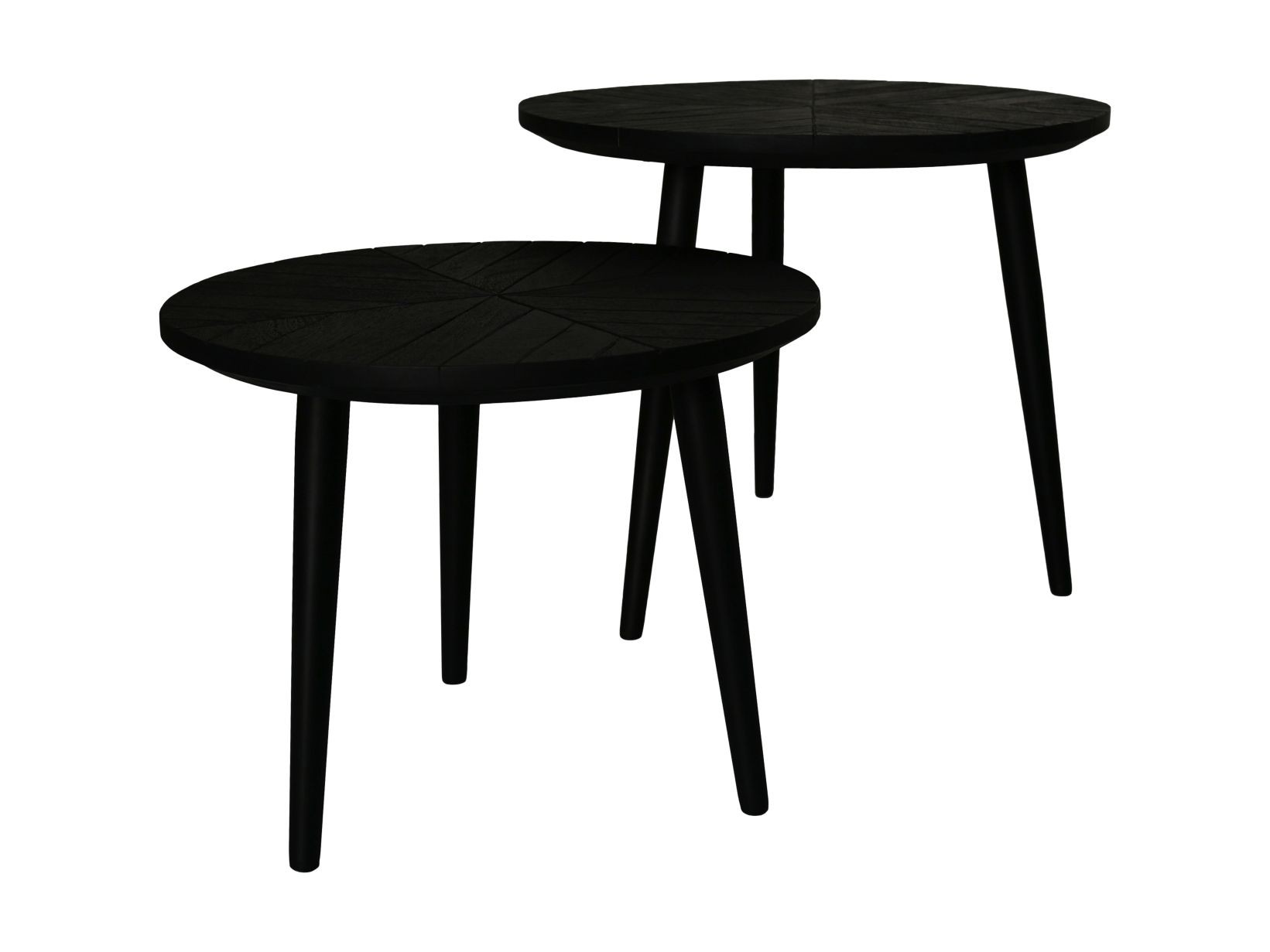 2x Runder Beistelltisch Verona Mangoholz Metall