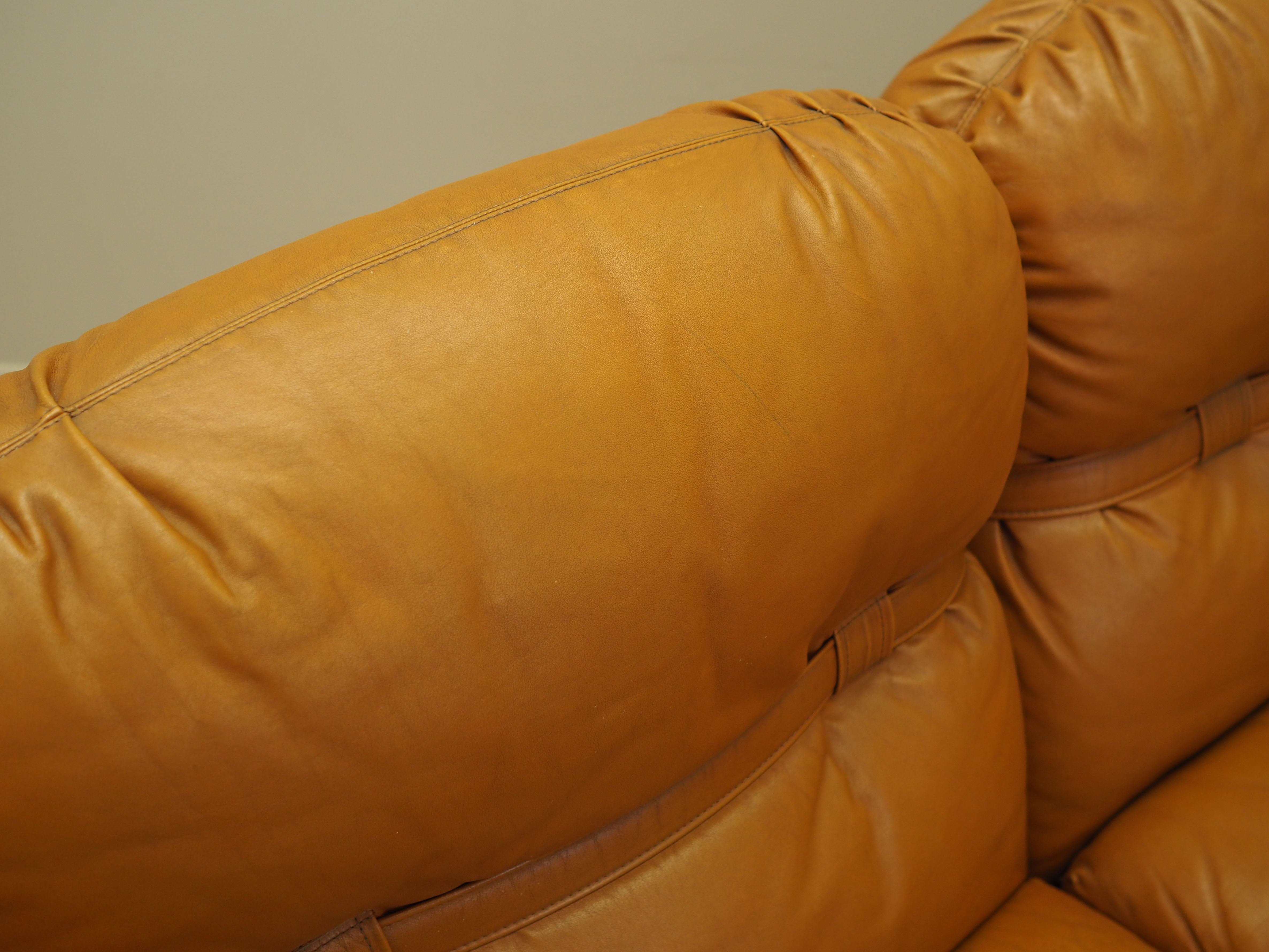 Sofa Leather Brown 1960s