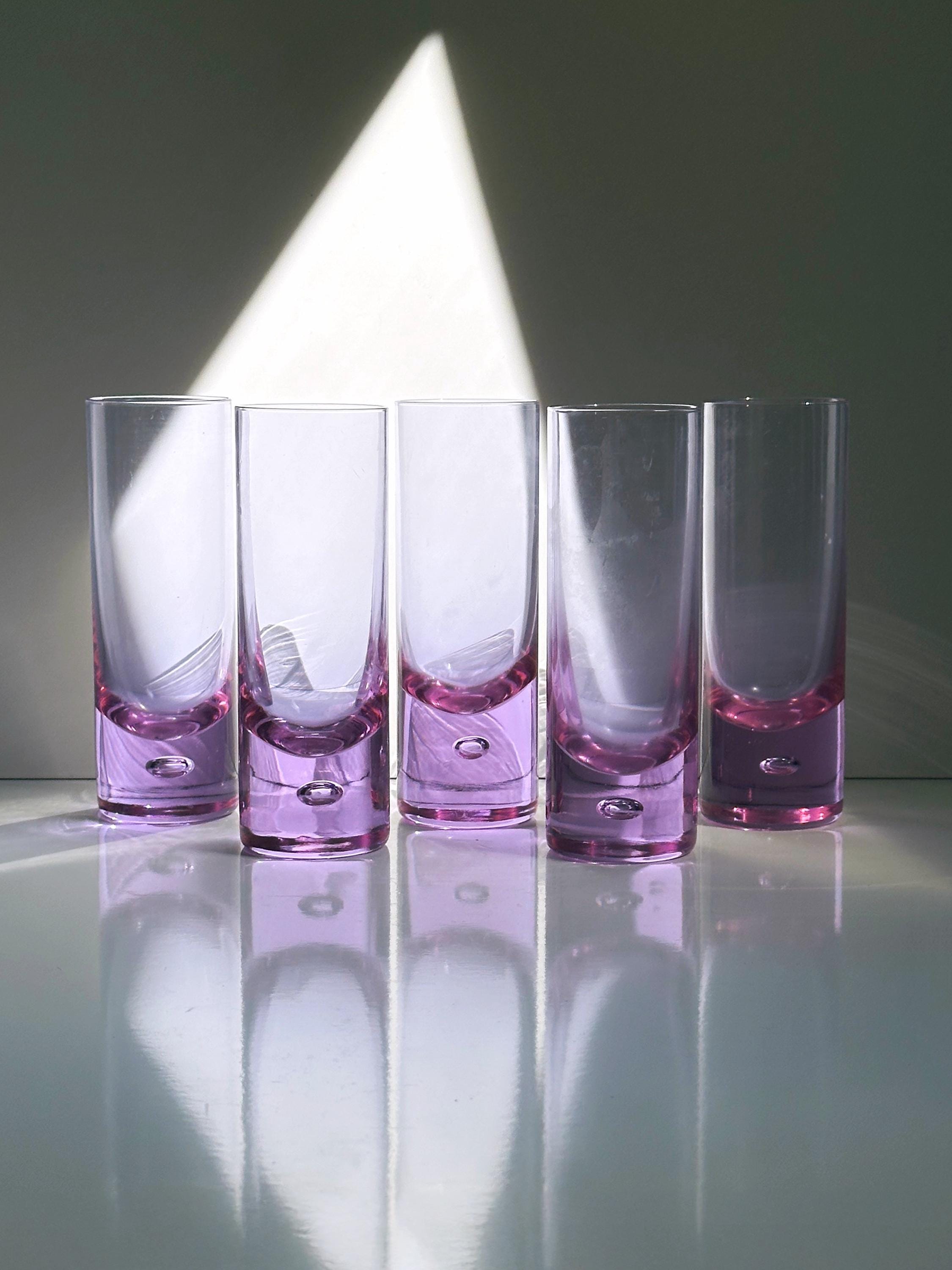 5x Vintage Longdrinkglas Kristall 1970er Jahre