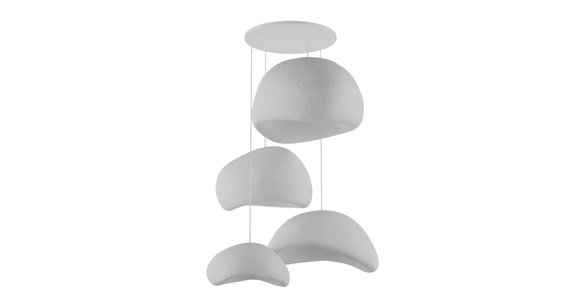 4-Flammig Wabi Sabi Sabi Glows Pendelleuchte Weiß