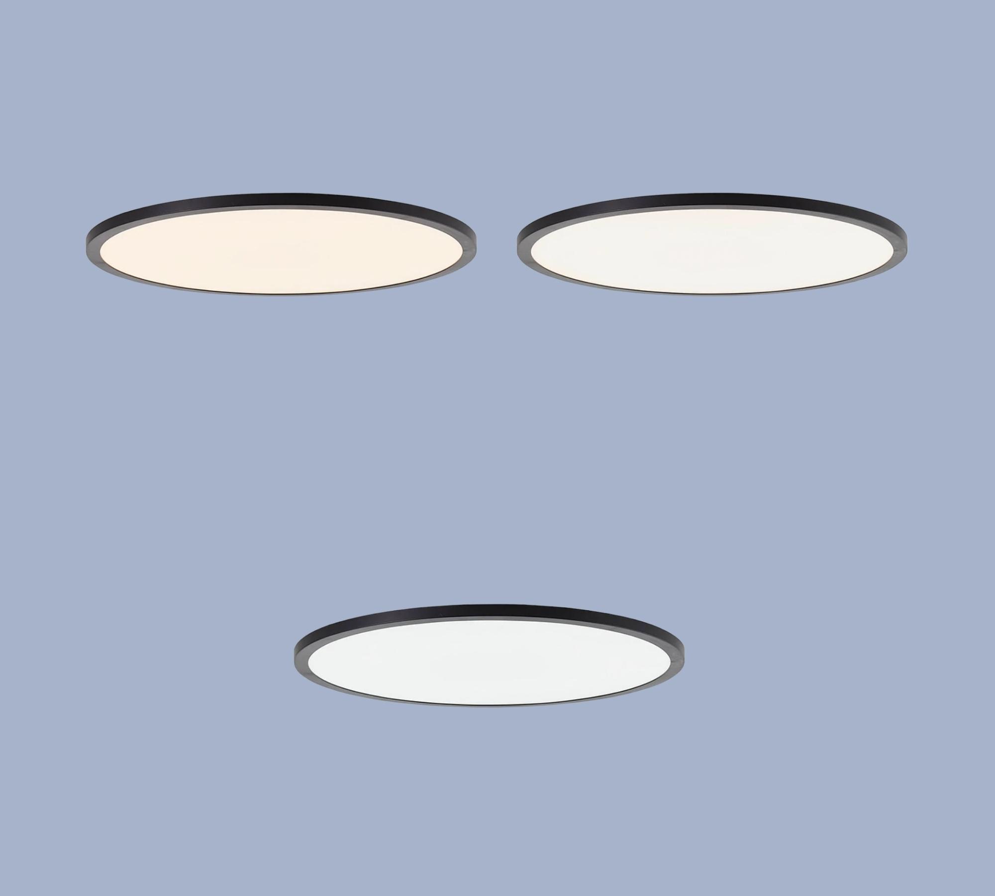 1-flame LED ceiling light Plastic Black