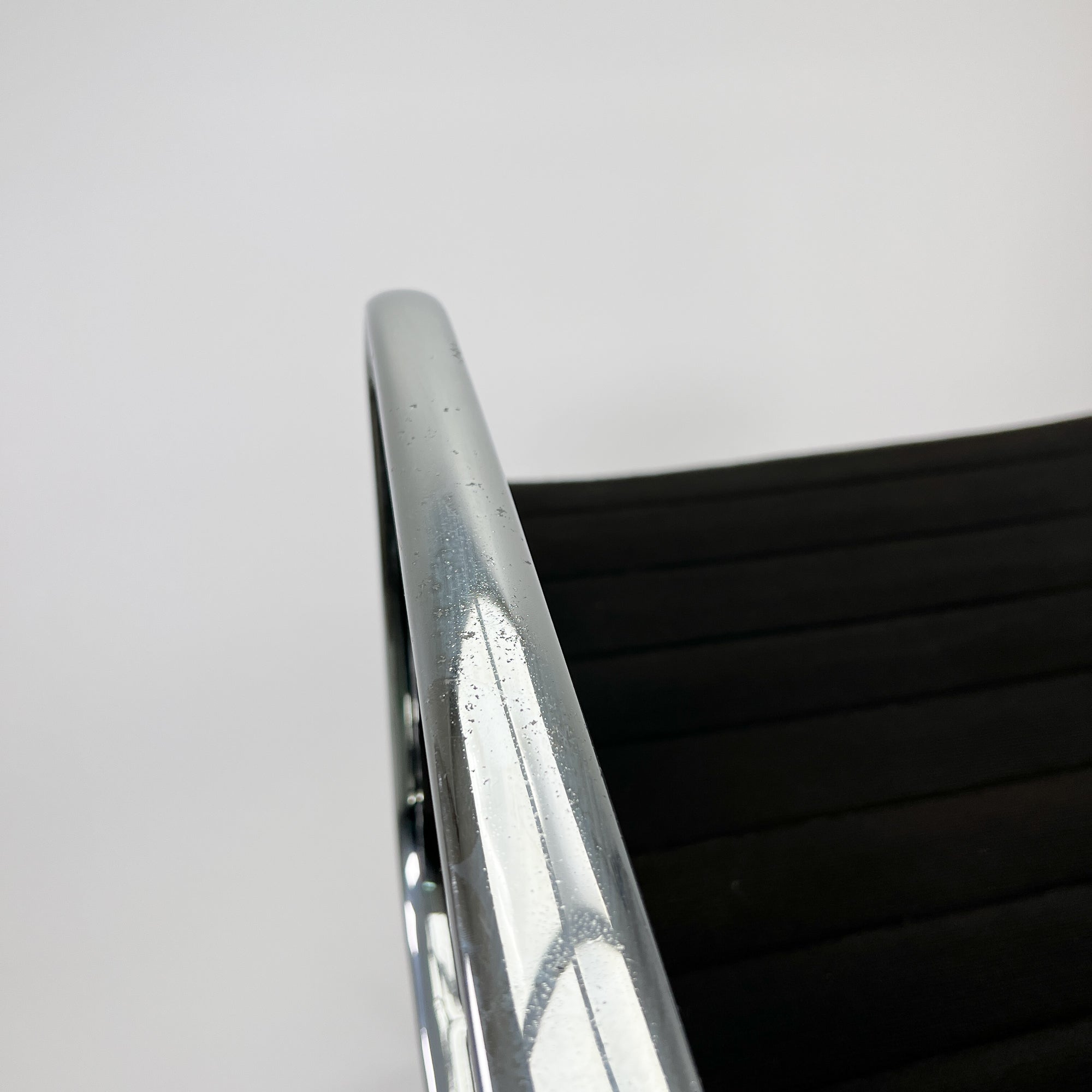 EA107 Chair Chrome Hopsack Black by Vitra
