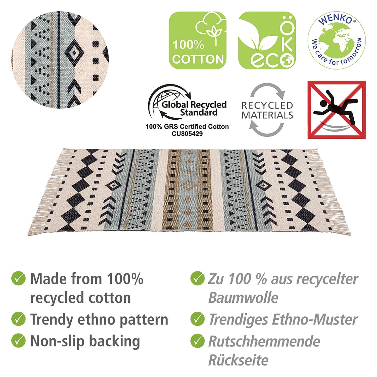 Bath mat Bere Cotton Multicolored