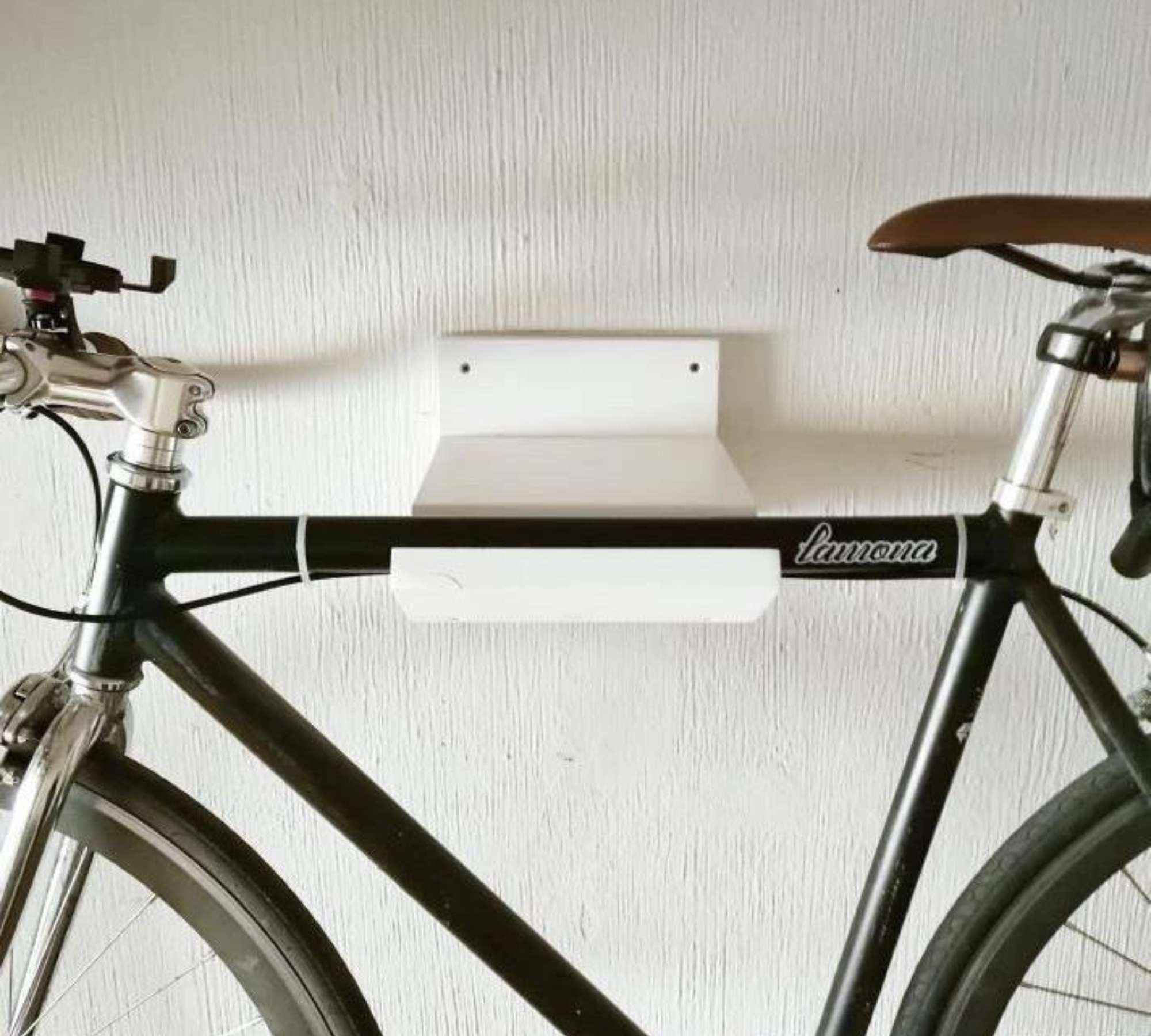 Fahrradhalterung Holz Weiß