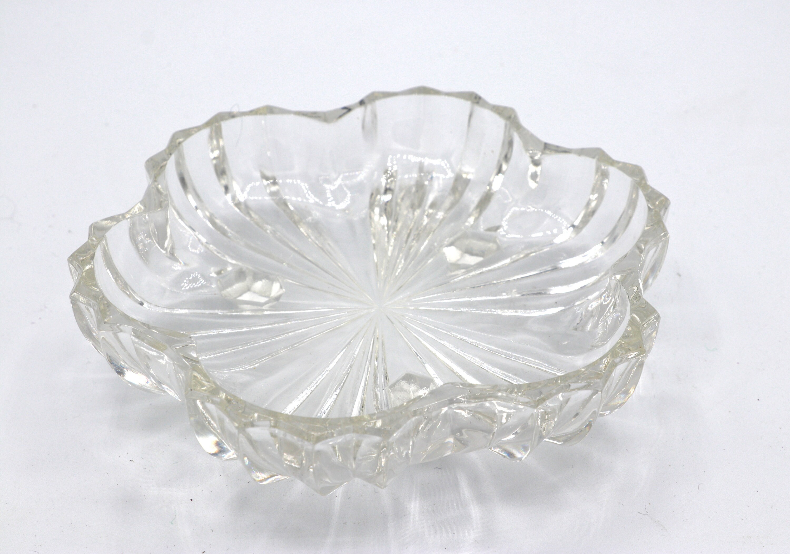 3x Vintage Cherry Blossom Bowl Crystal 1980s