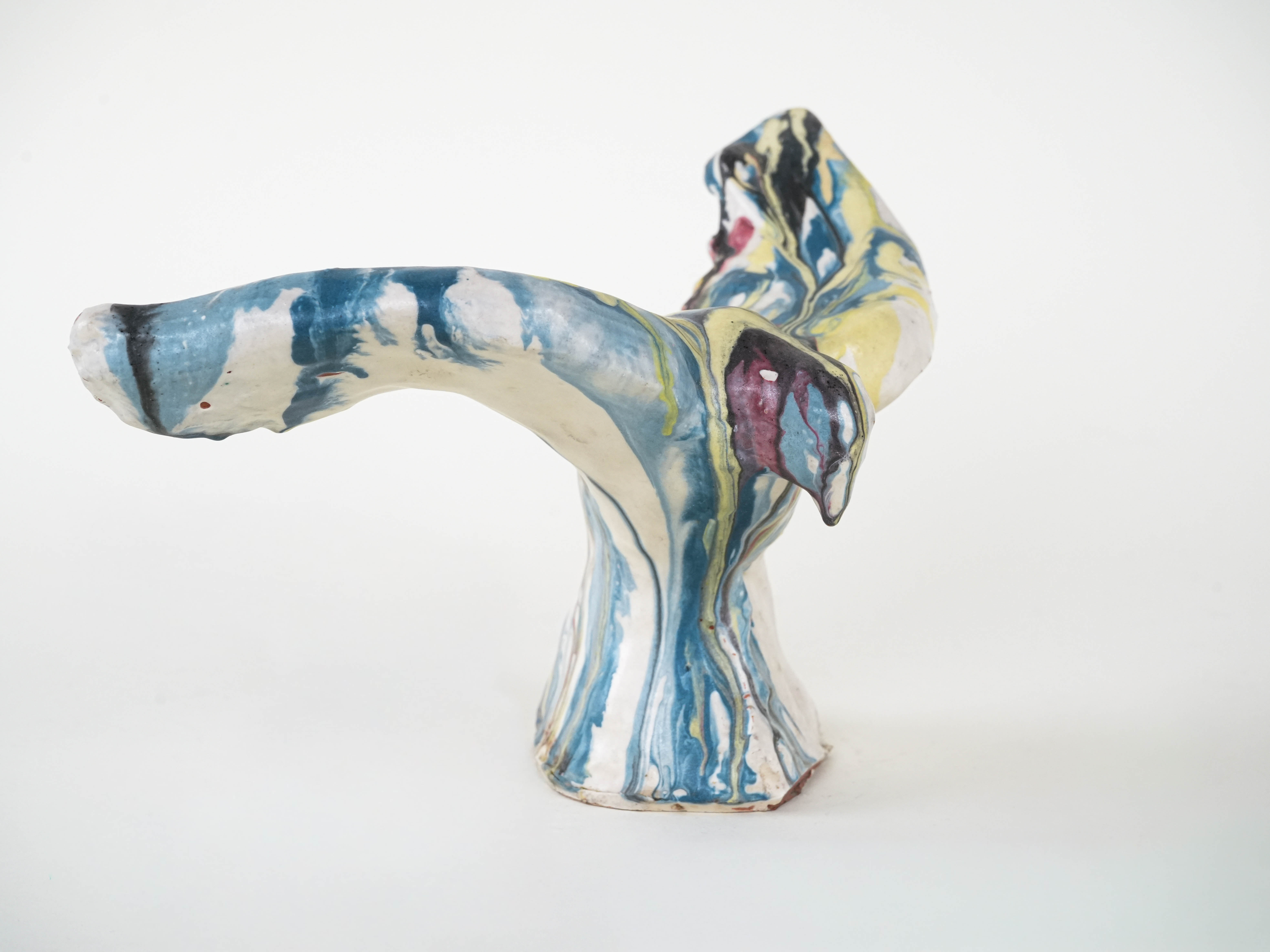 Ceramic bird sculpture Multicolored 1970s