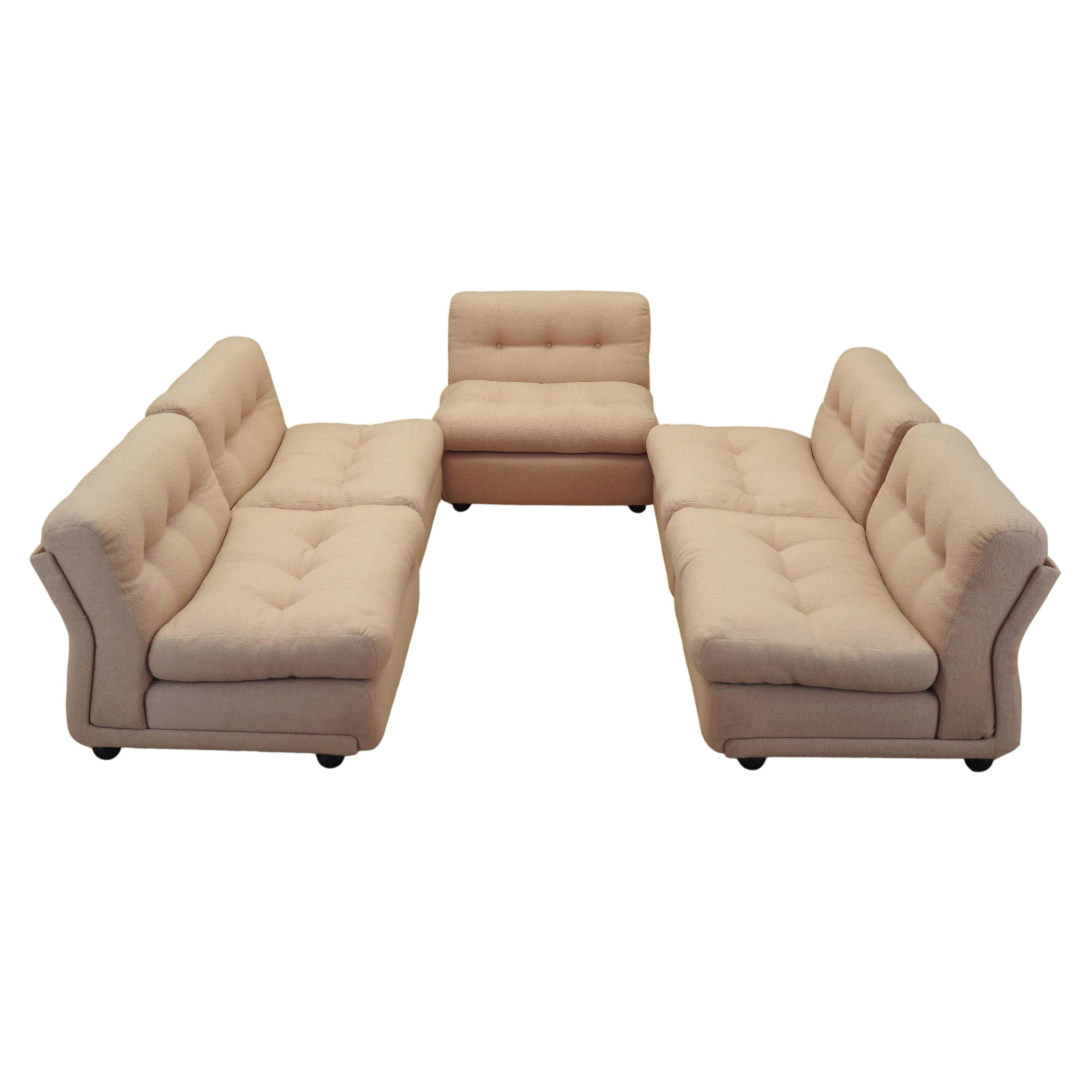 Amanta Modulsofa Hellbraun 1970er Jahre