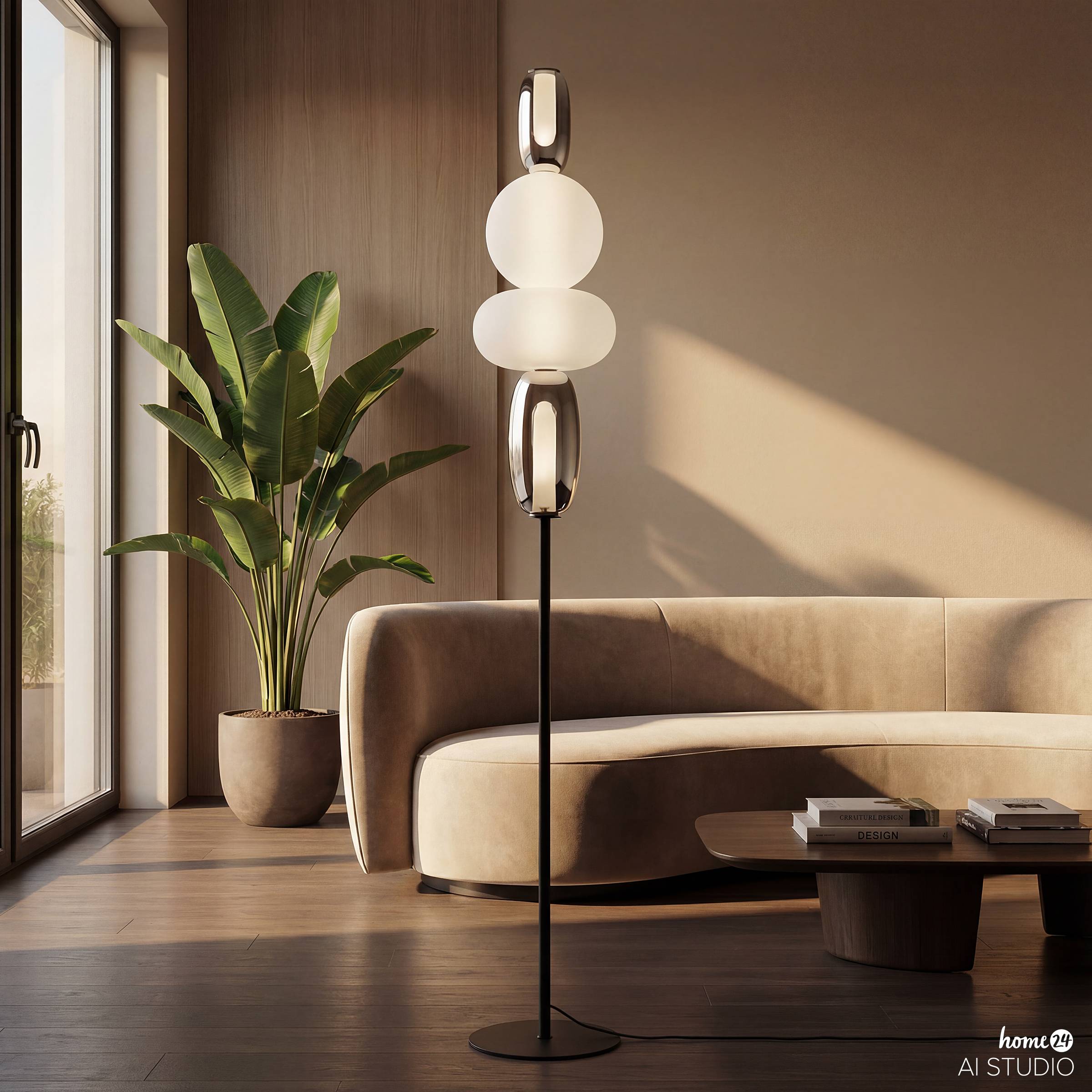 Floor lamp DREA glass iron height 130cm