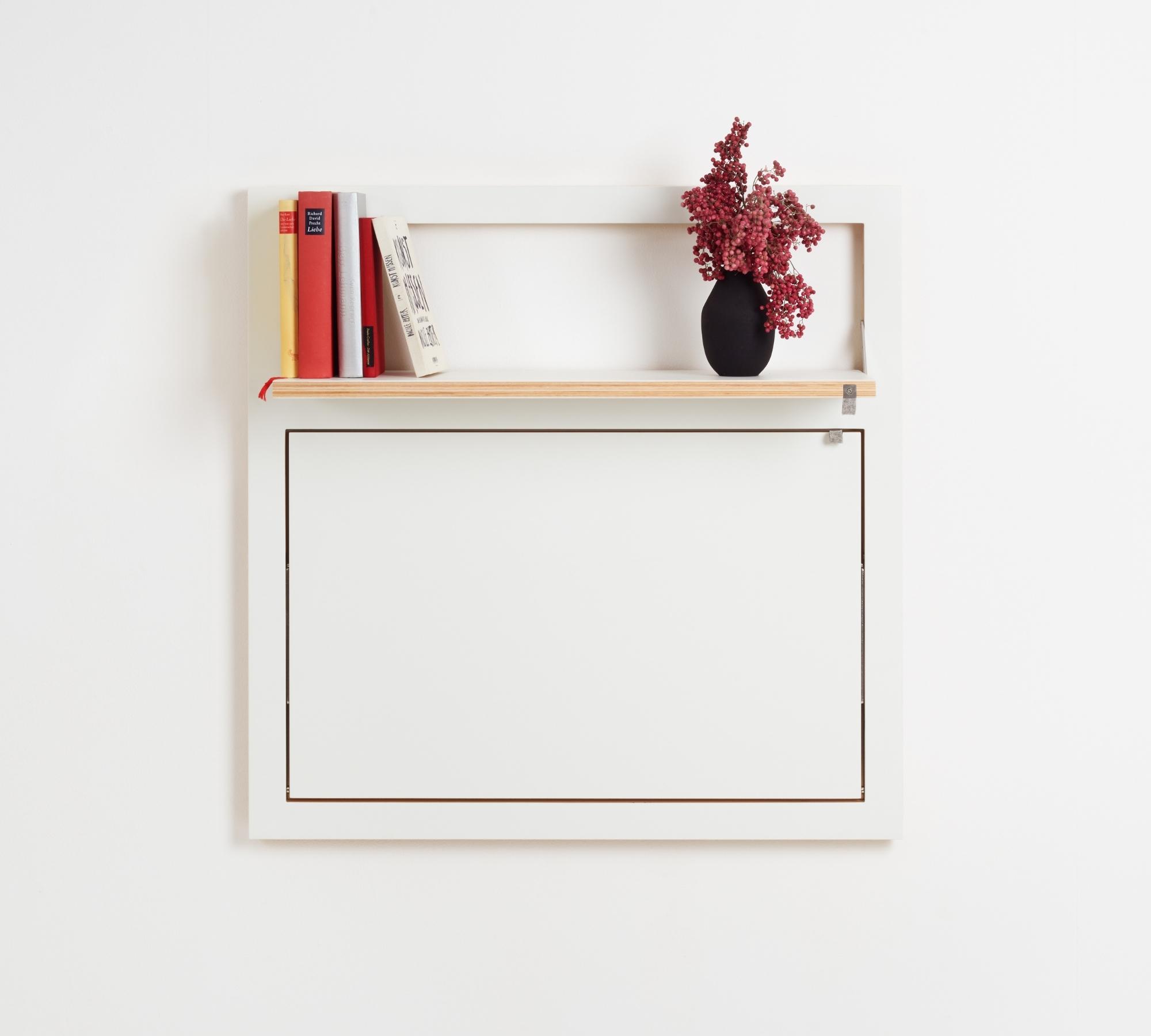 Fläpps Sekretär 80x80-2 Weiß
