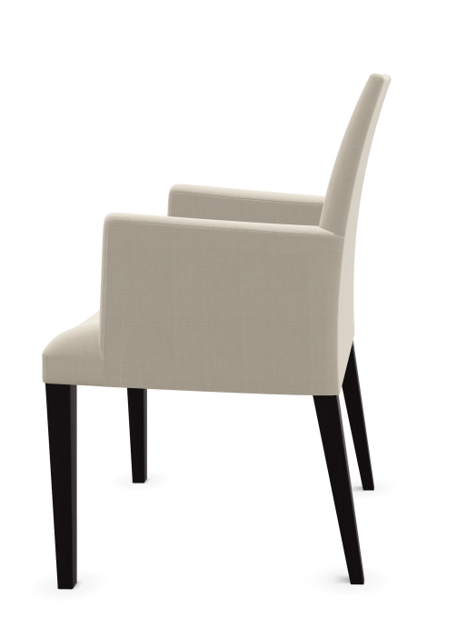 Anna Armchair Leather Beechwood White