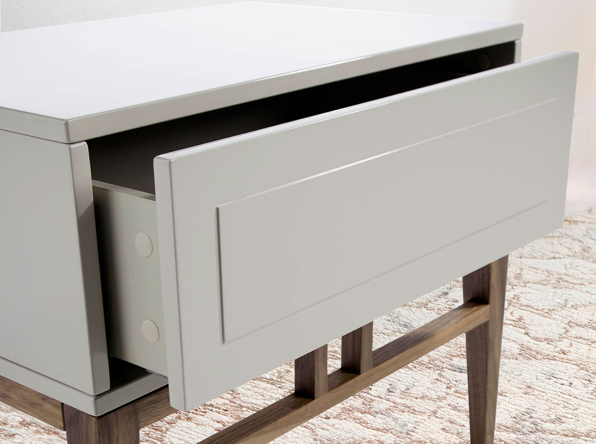 Nightstand walnut veneer cream