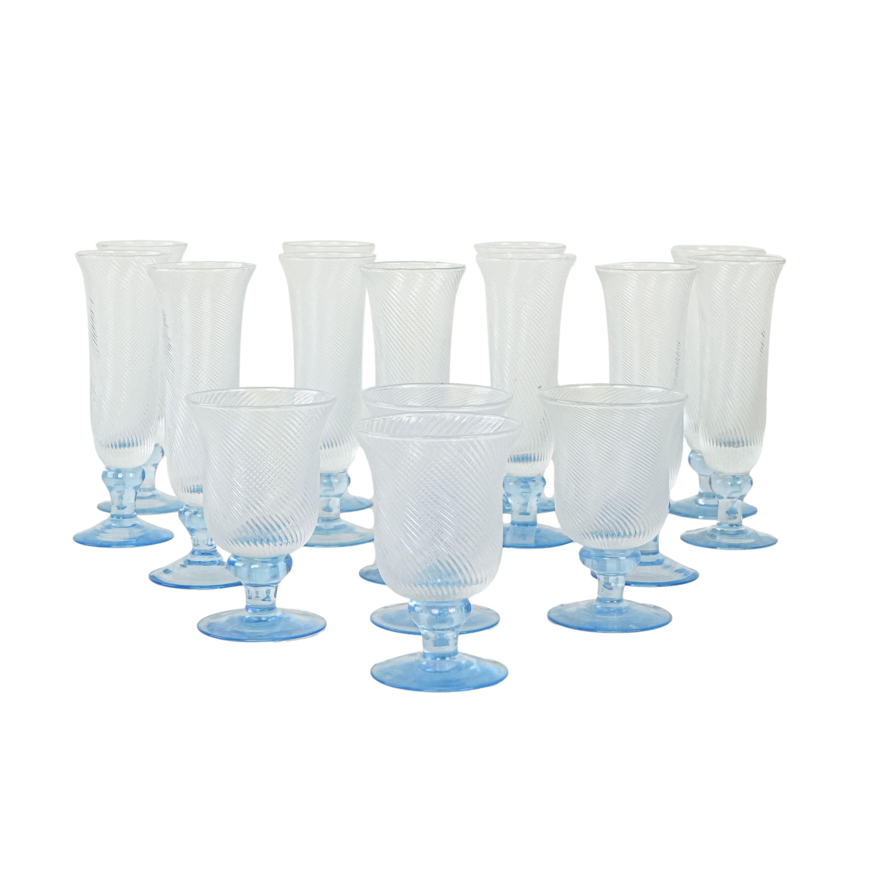 Glass tumbler set Transparent 1970s