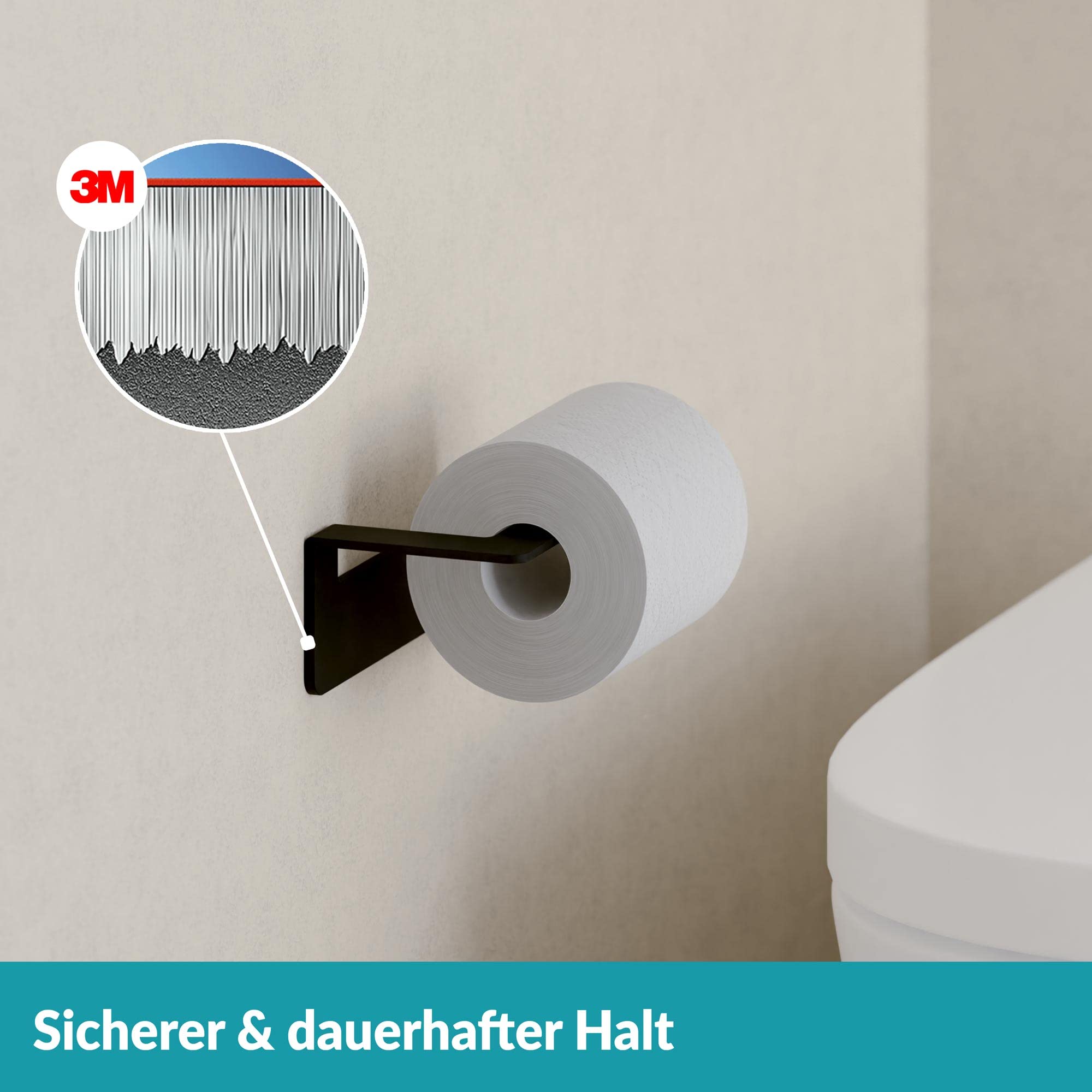 Toilettenpapierhalter Edelstahl Schwarz