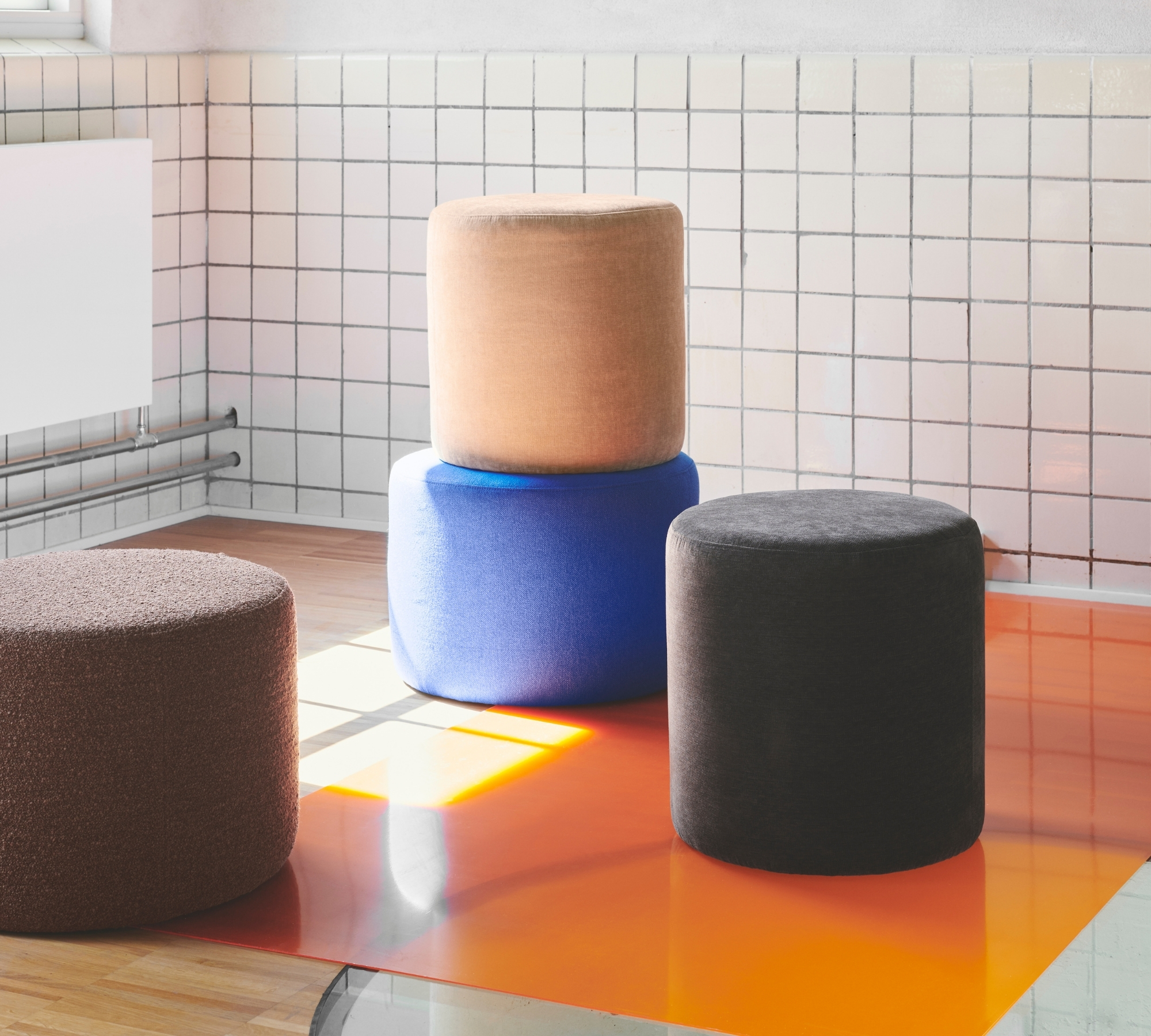 Pouf No. 9 Fabio Grey Green