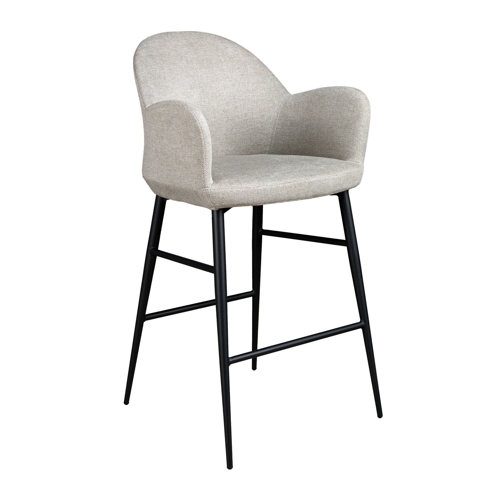 Barstuhl Textil Grau