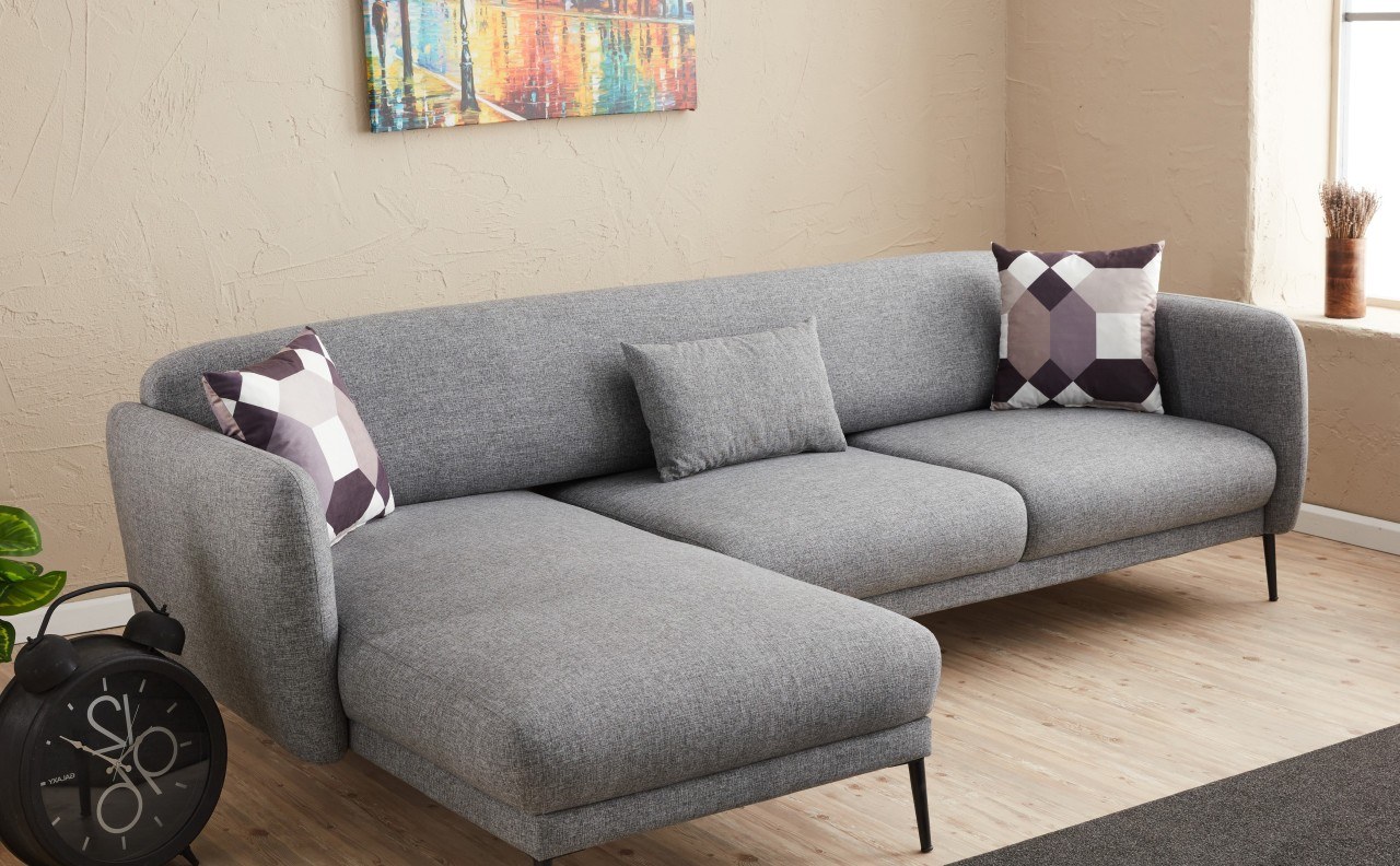 Venus Sofa Récamiere Links Grau