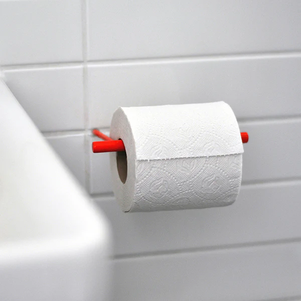 Toilettenpapierhalter Stahl Pulverbeschichtet Neonrot