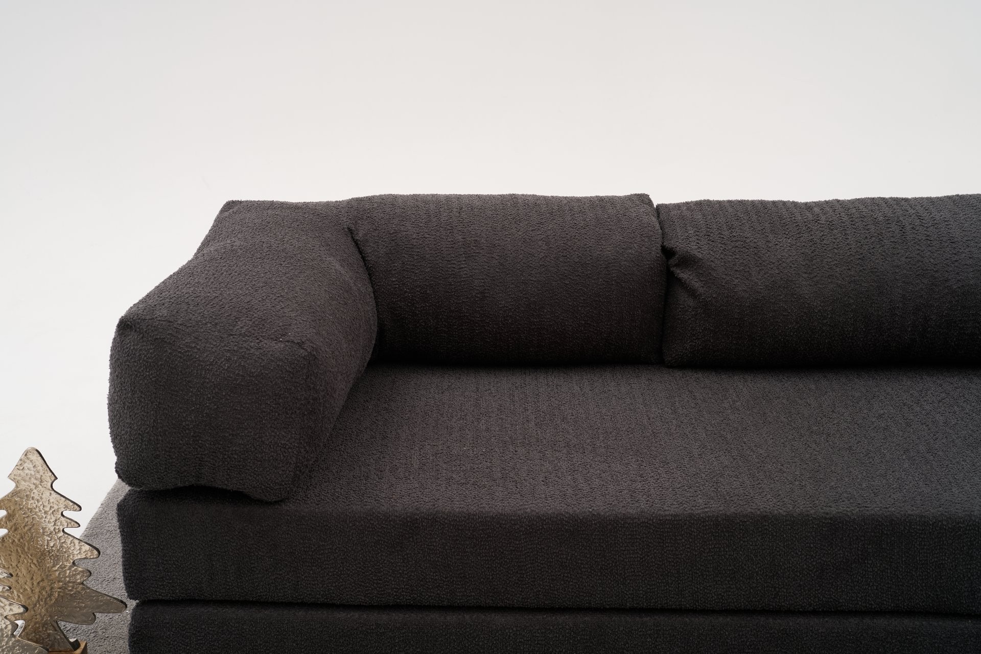 Comfort Schlafsofa Récamiere Rechts Anthrazit