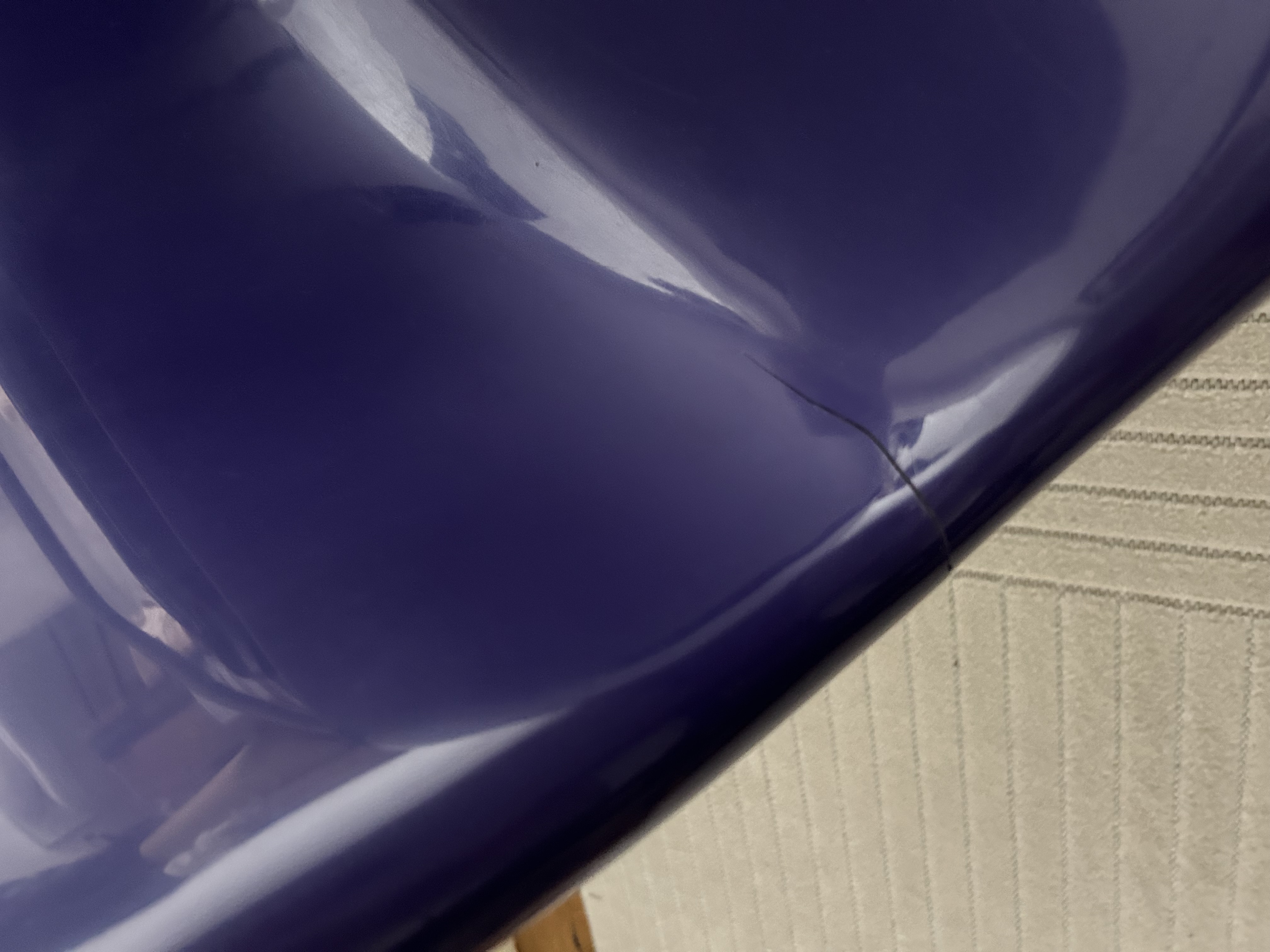 2x Panton Chair Kunststoff Violett