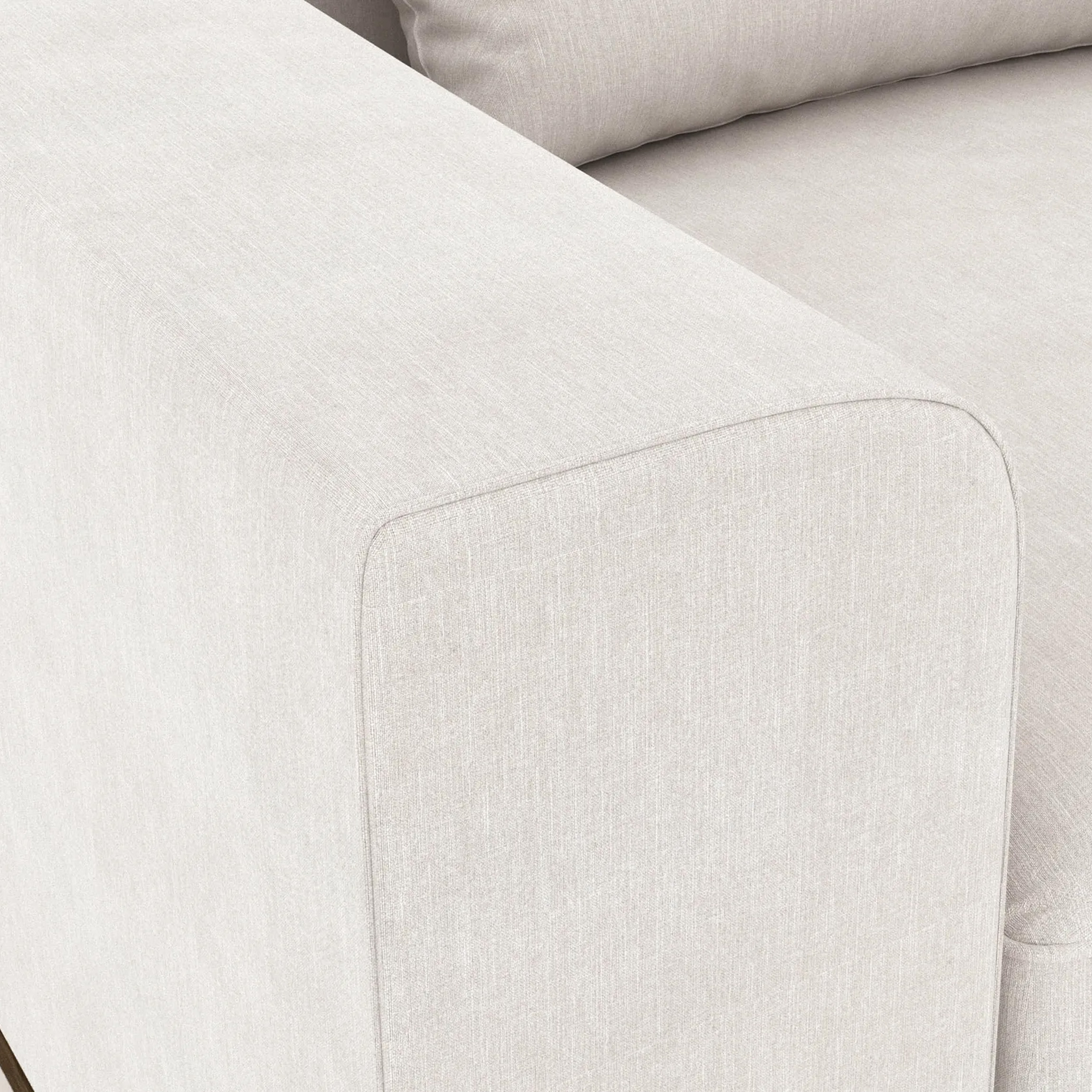 Armchair Japandi 1-Seater Fabric Beige