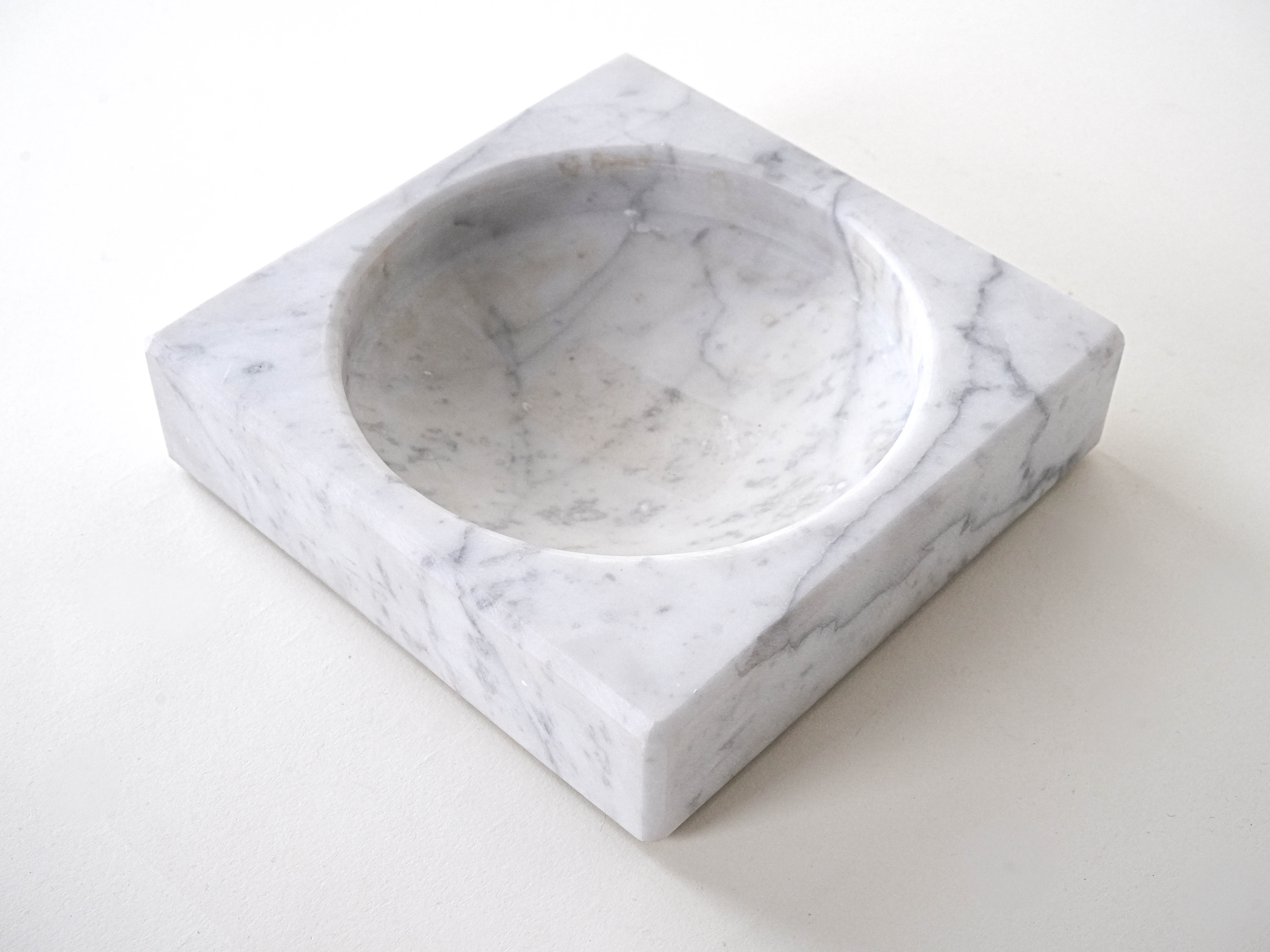 Marmorständer Weiß Grau 1970er Jahre