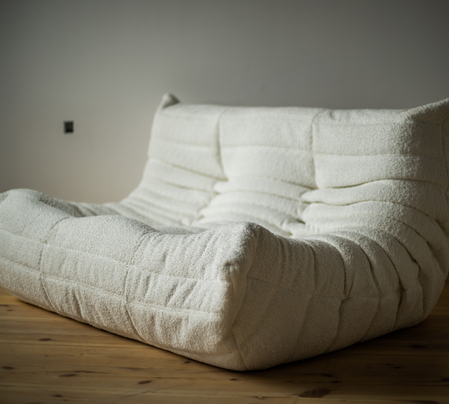 Togo Lounge Set 3 pezzi Bouclé Bianco