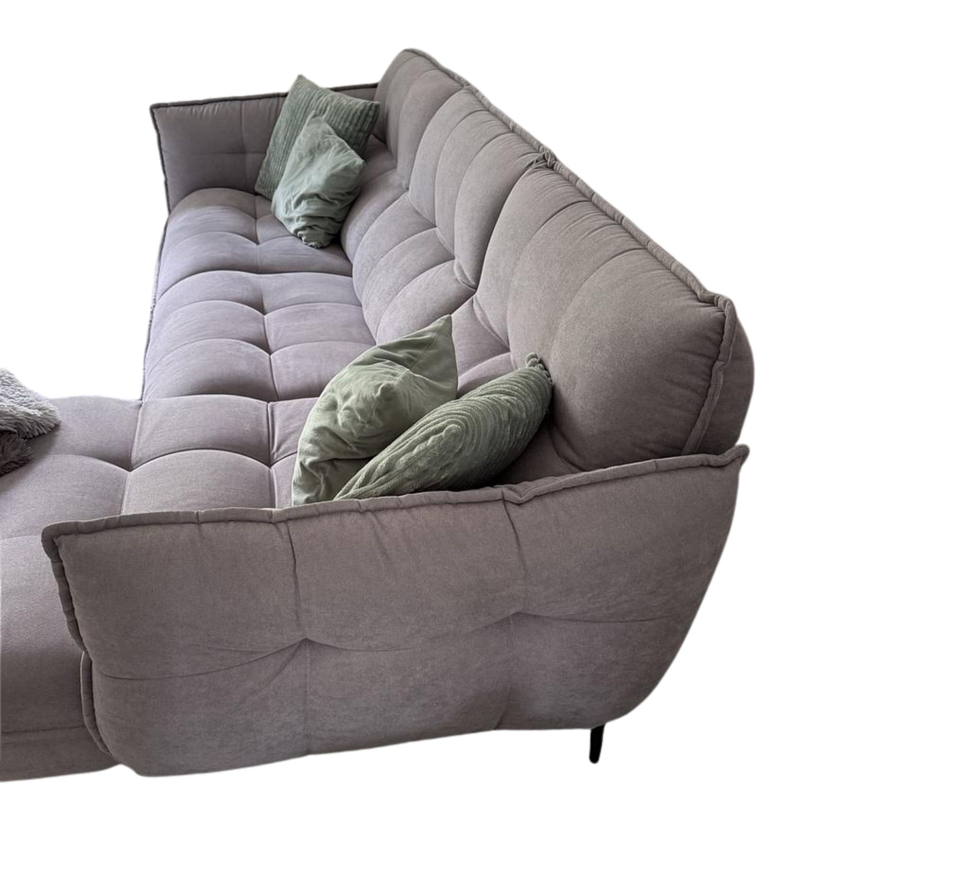 Ecksofa Textil Grau