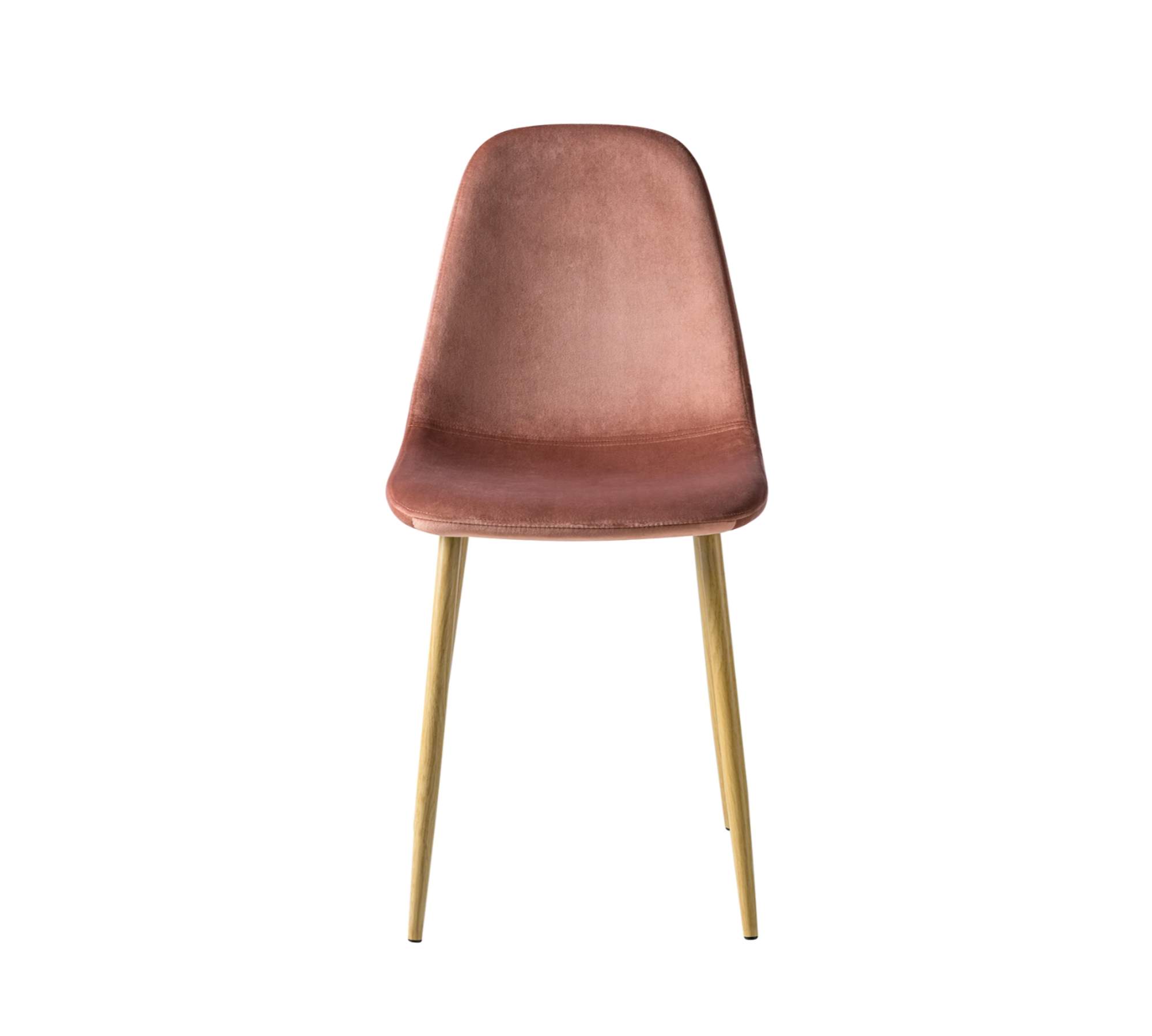 2x Polsterstuhl Samt Metall Rosa