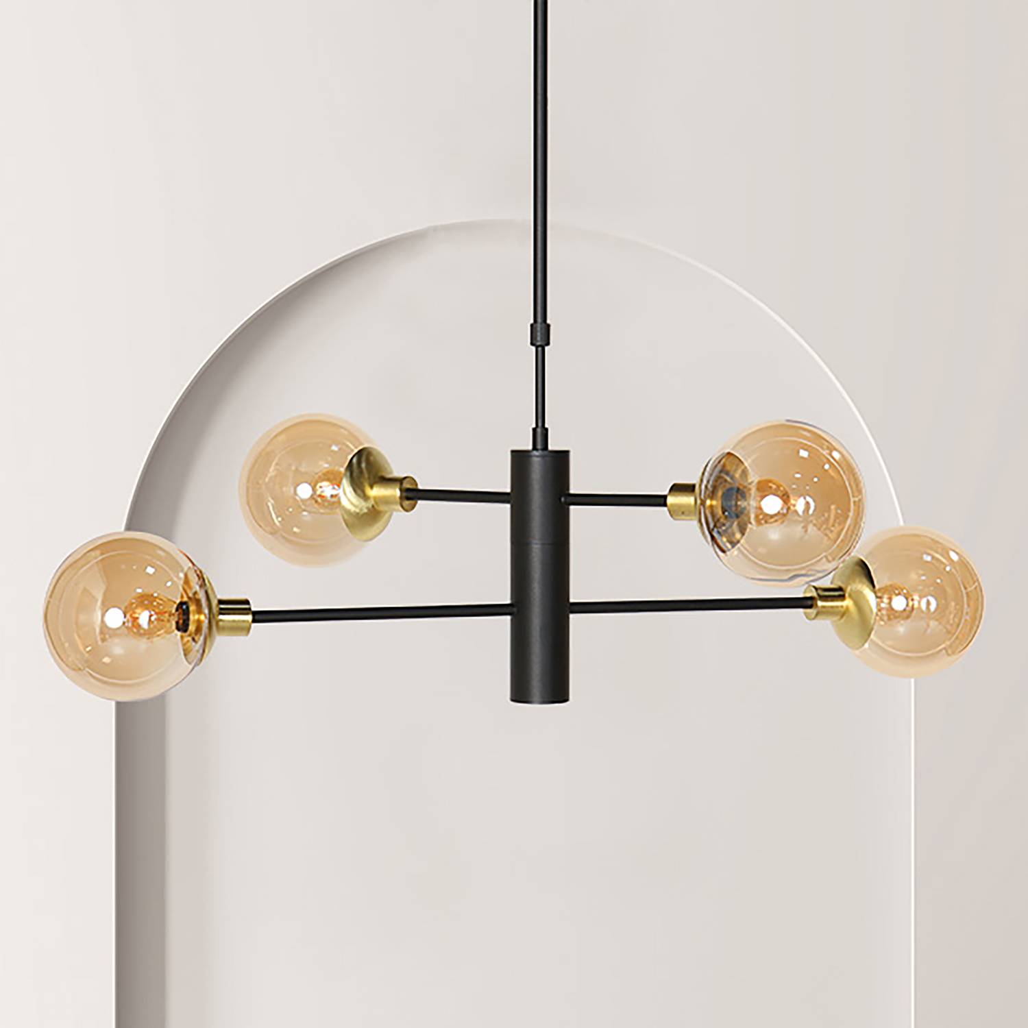 Pendant light Constellation Aluminum 5-Light Brass