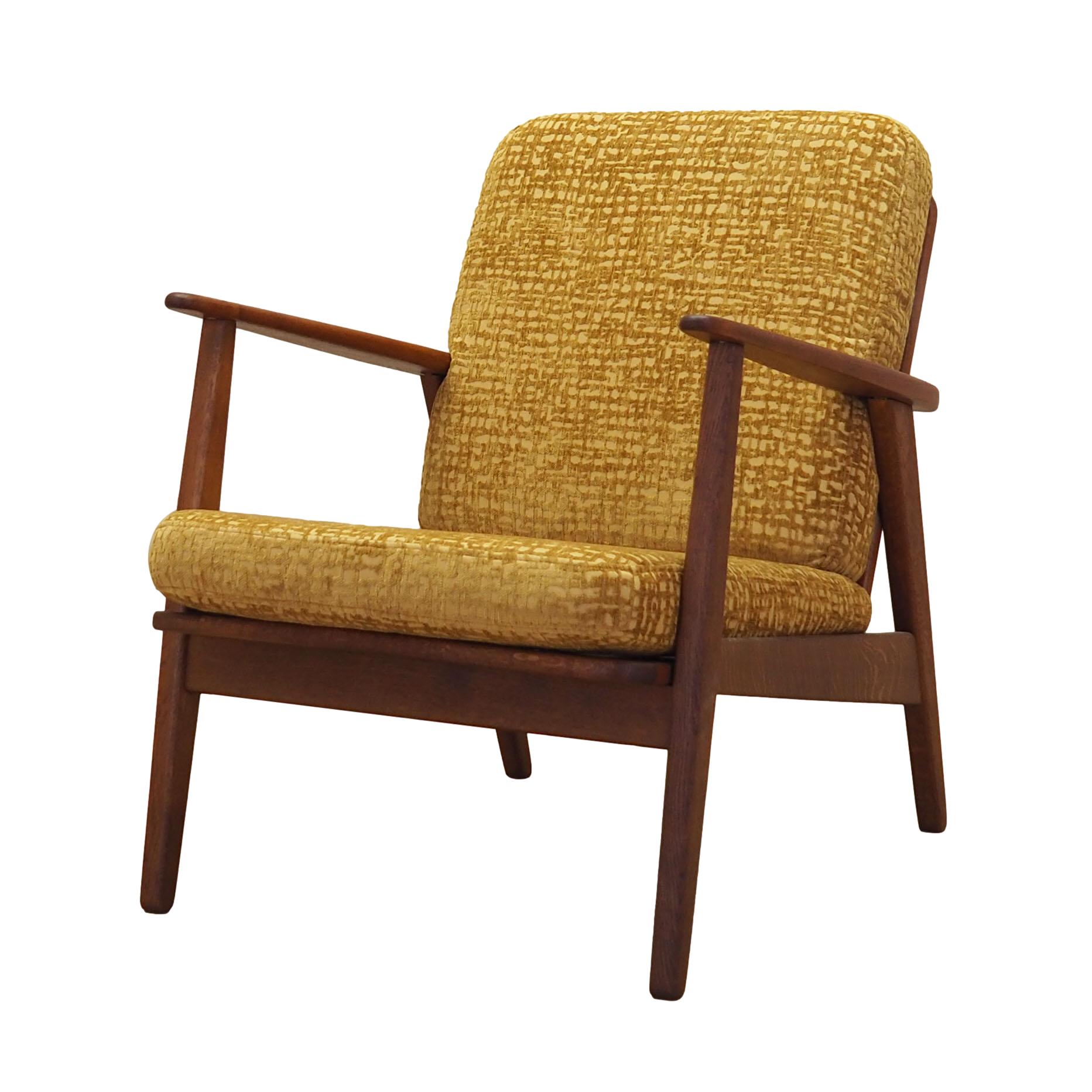 Armchair Teak Yellow 1970s