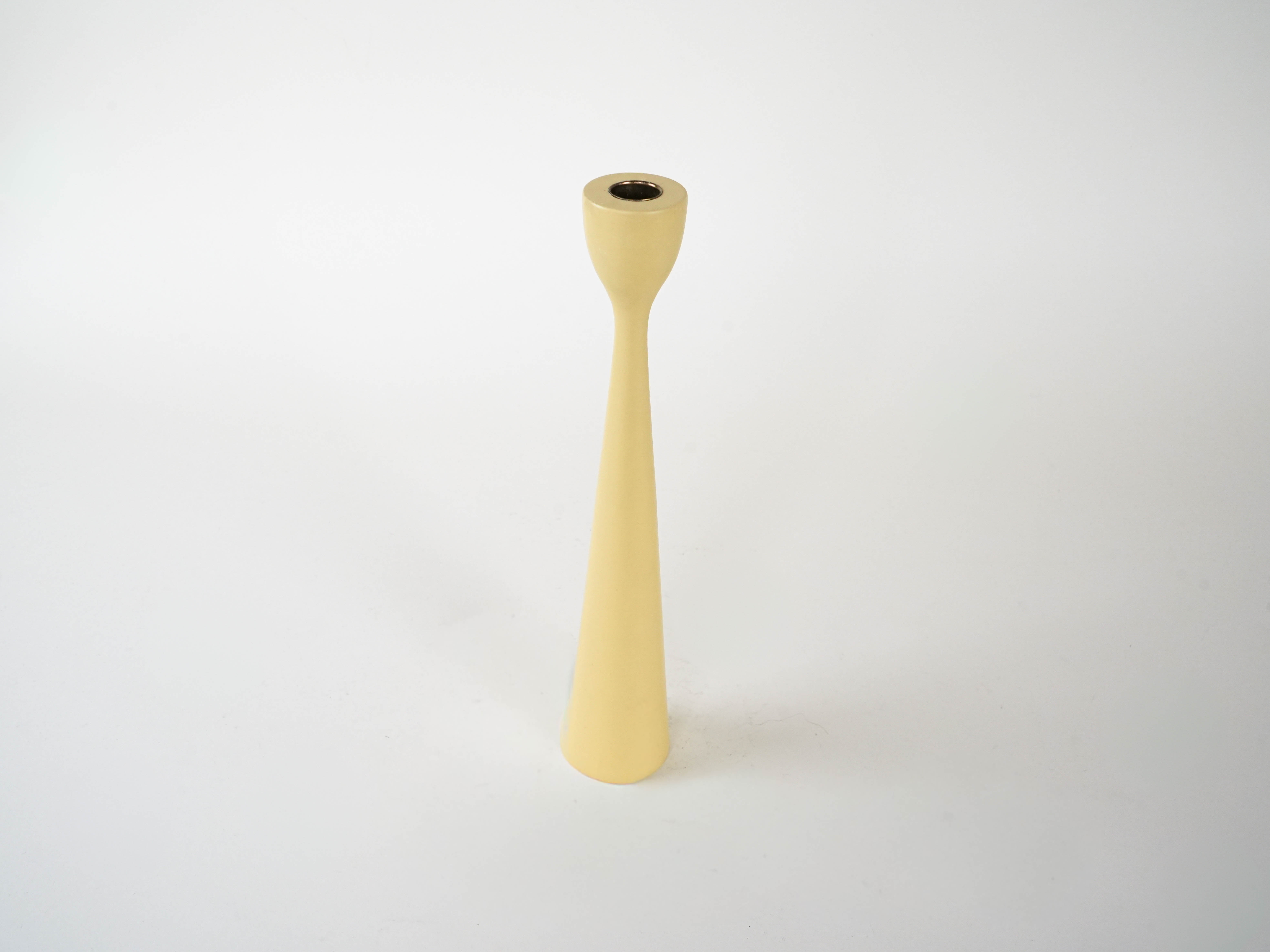 Candlestick 1970s Pastel White