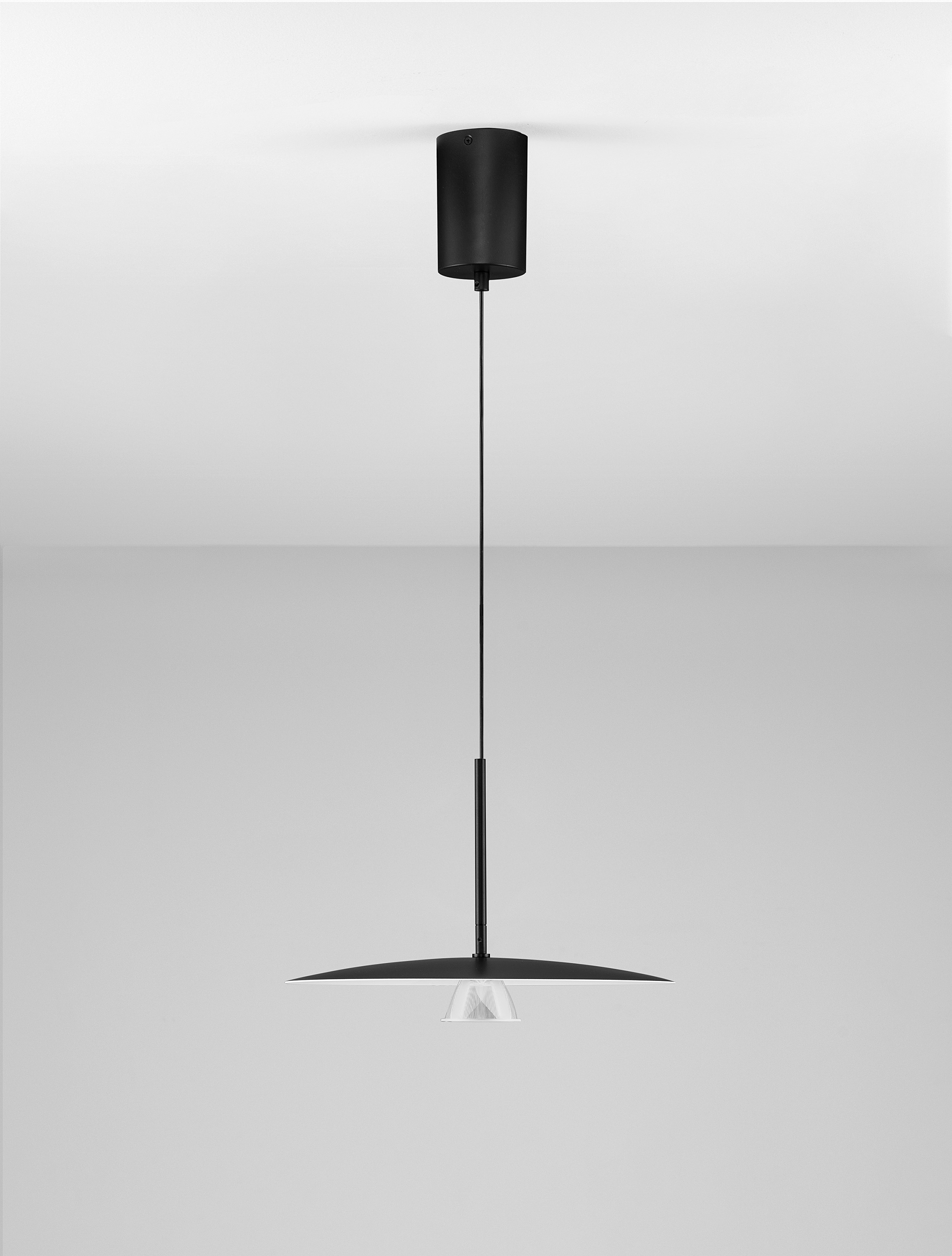 Pendelleuchte Lopo Aluminium Acrylglas Schwarz