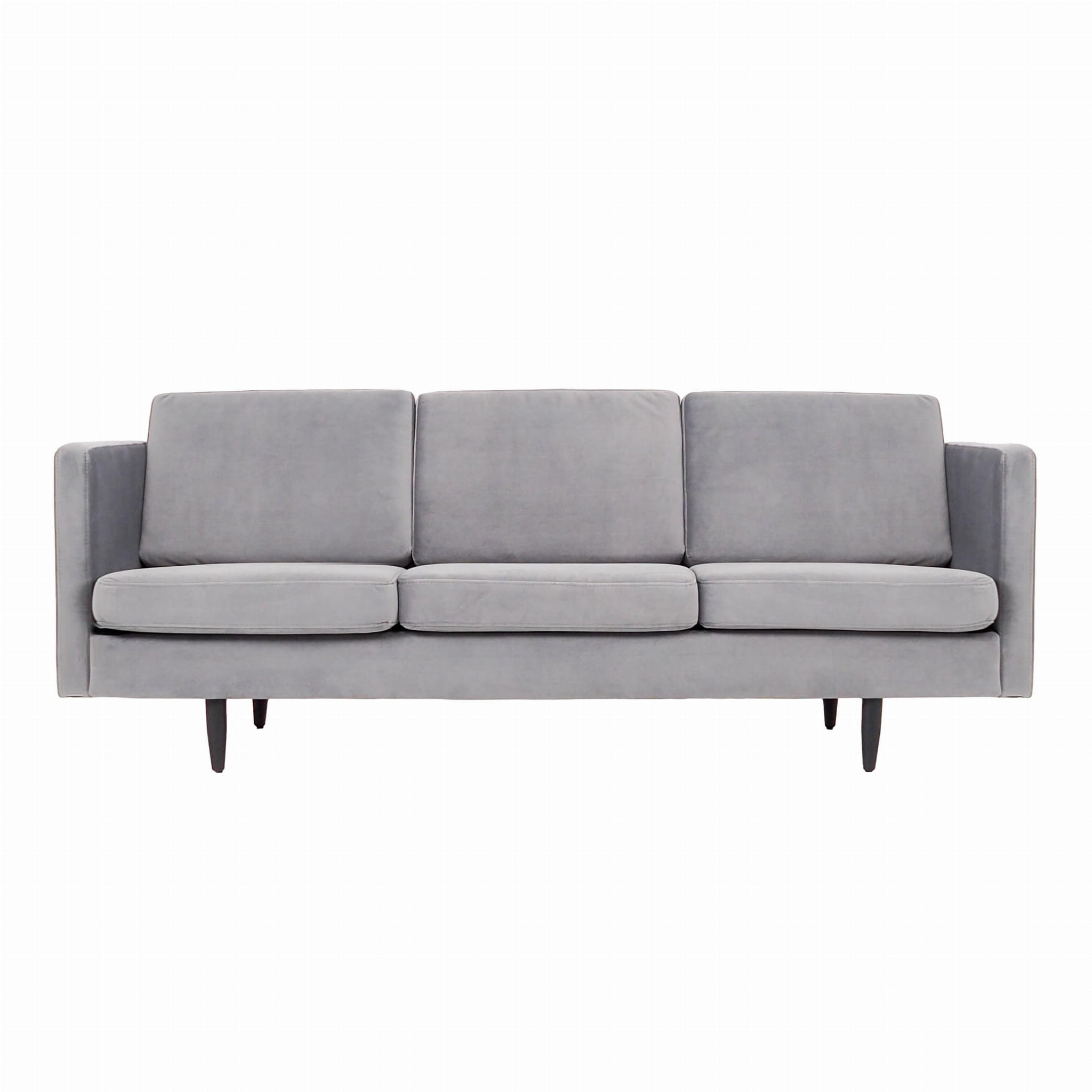 Alta Sofa 3-Sitzer Velour Silber