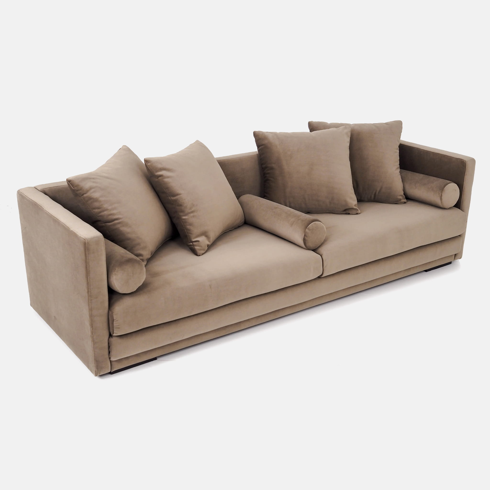 Malmo Sofa 3-Sitzer Samt Braun