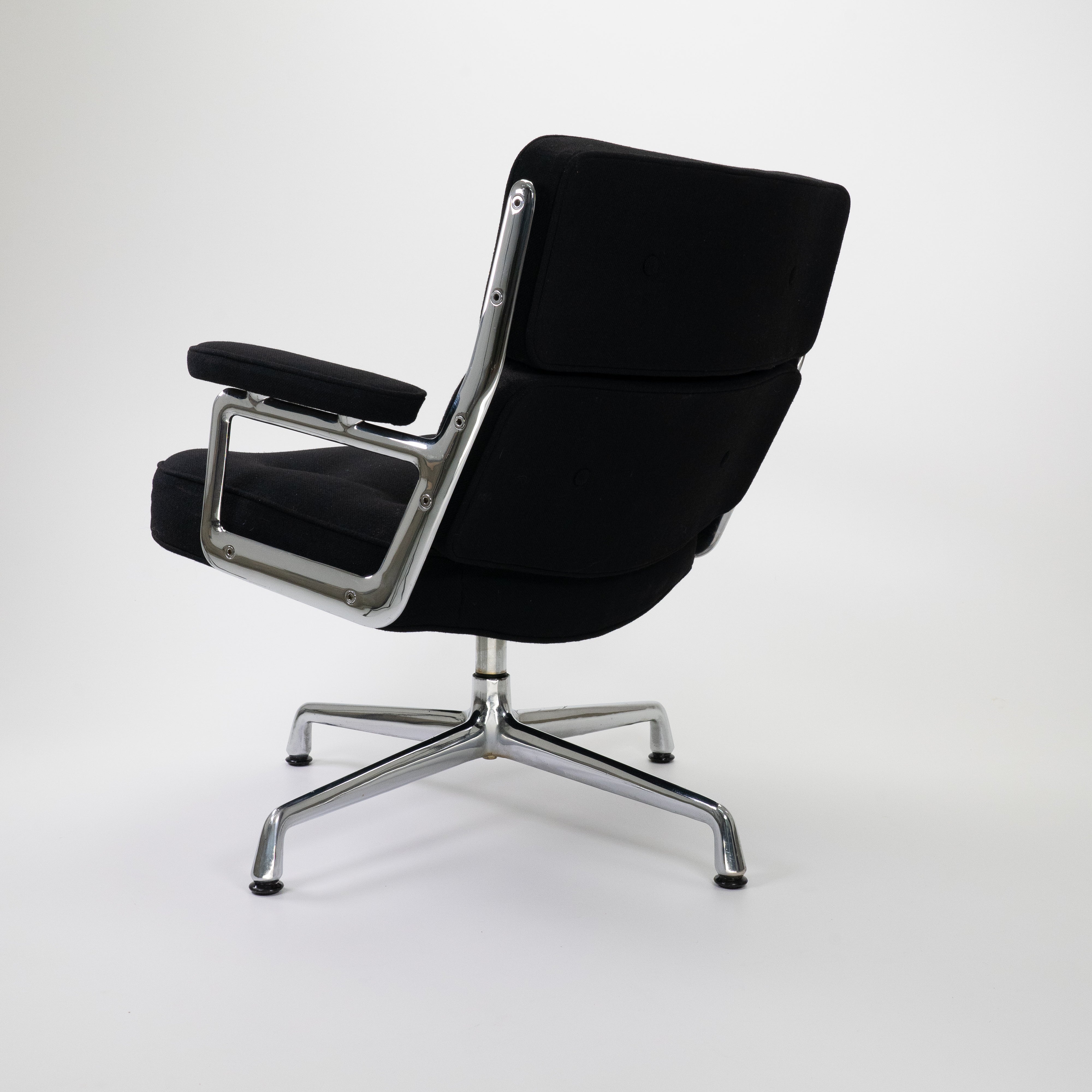 Vitra ES105 Chair Chrom Hopsack Schwarz